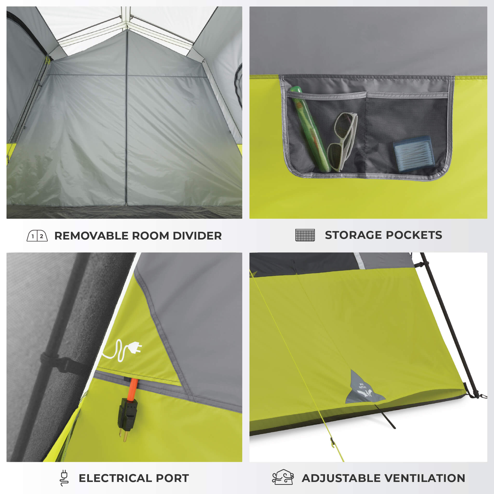 10 Person Instant Cabin Tent with Screen Room – Core Equipment