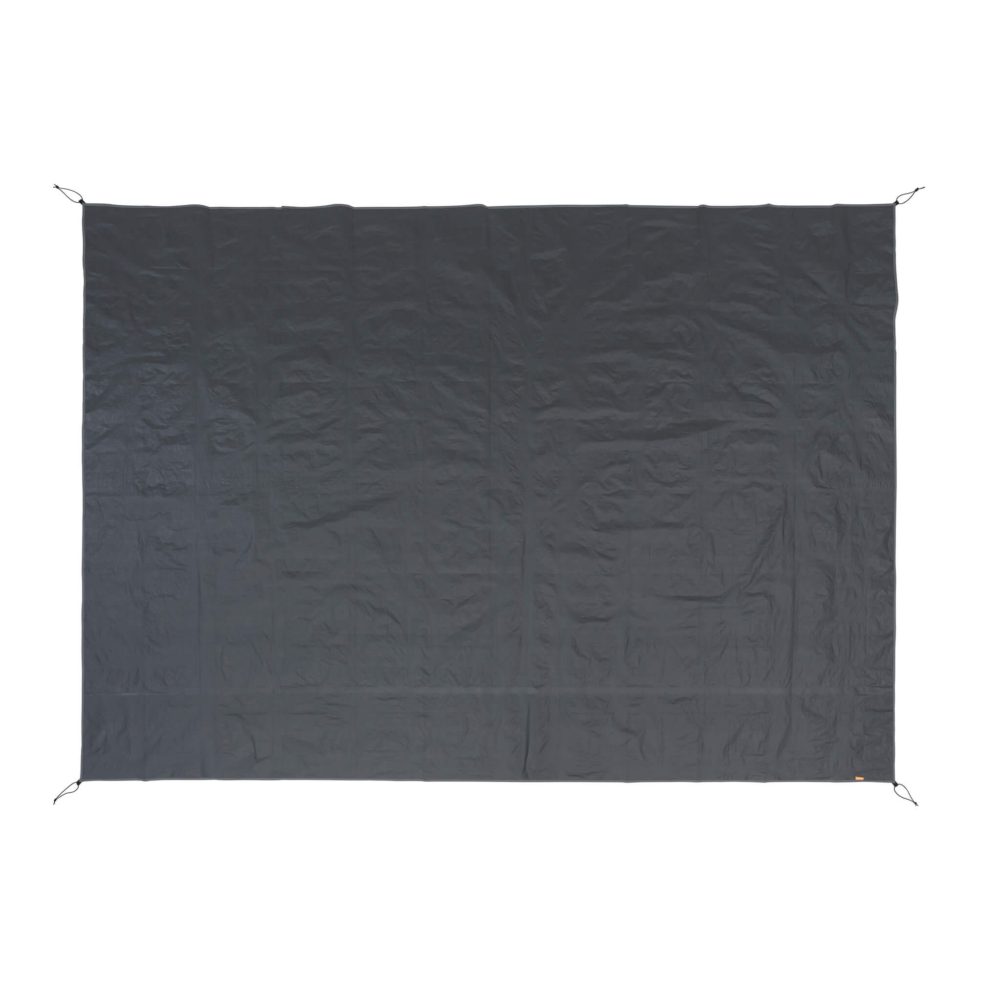 CORE 10 person tent footprint laid flat with durable gray fabric to protect the tent floor from wear and moisture.