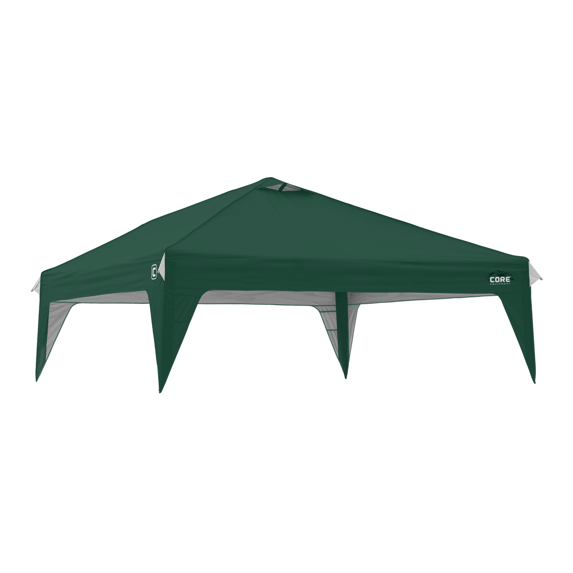 CORE 10x10 Center Push canopy top in dark green, replacement accessory featuring durable fabric and vented roof for added airflow.