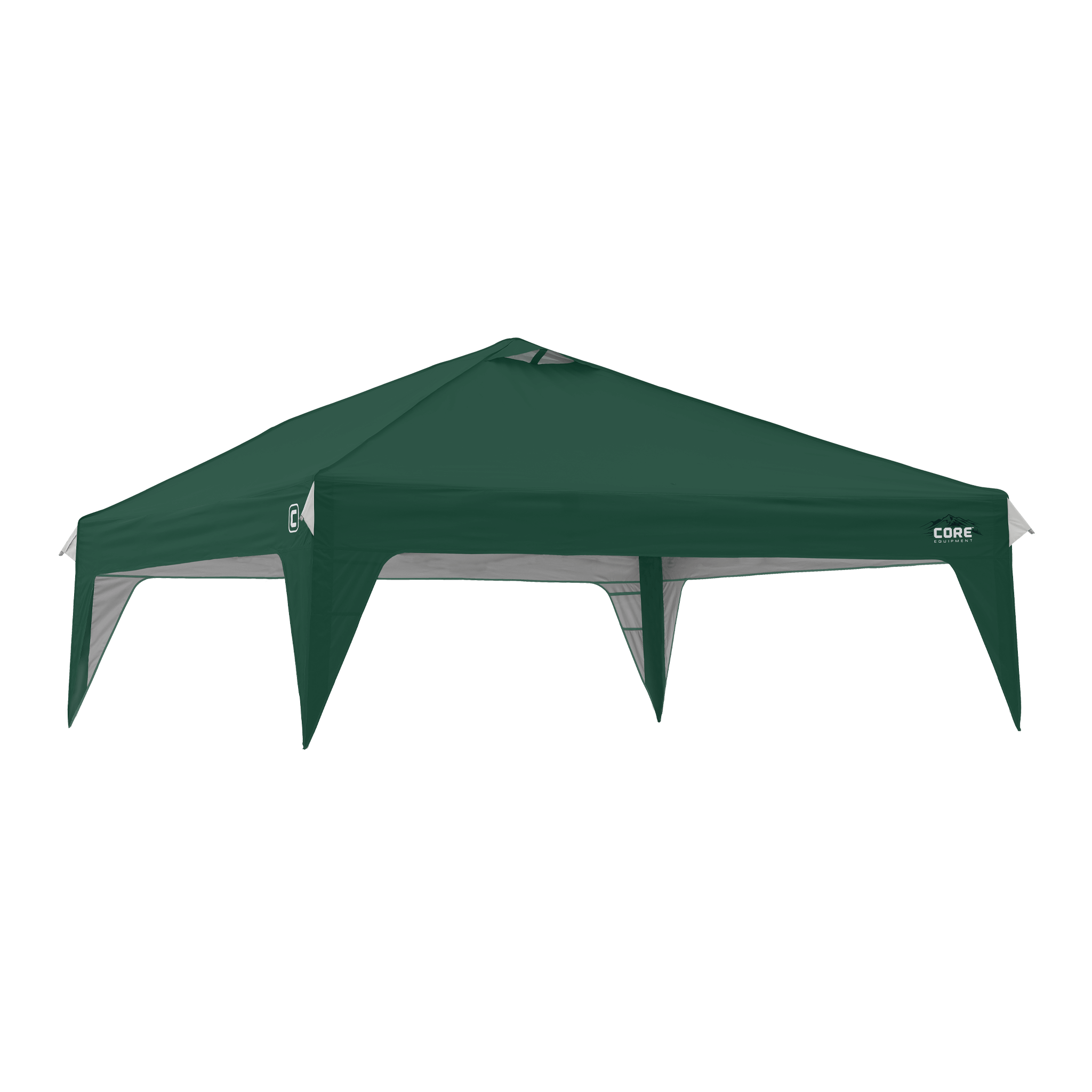 CORE 10x10 Center Push canopy top in dark green, replacement accessory featuring durable fabric and vented roof for added airflow.