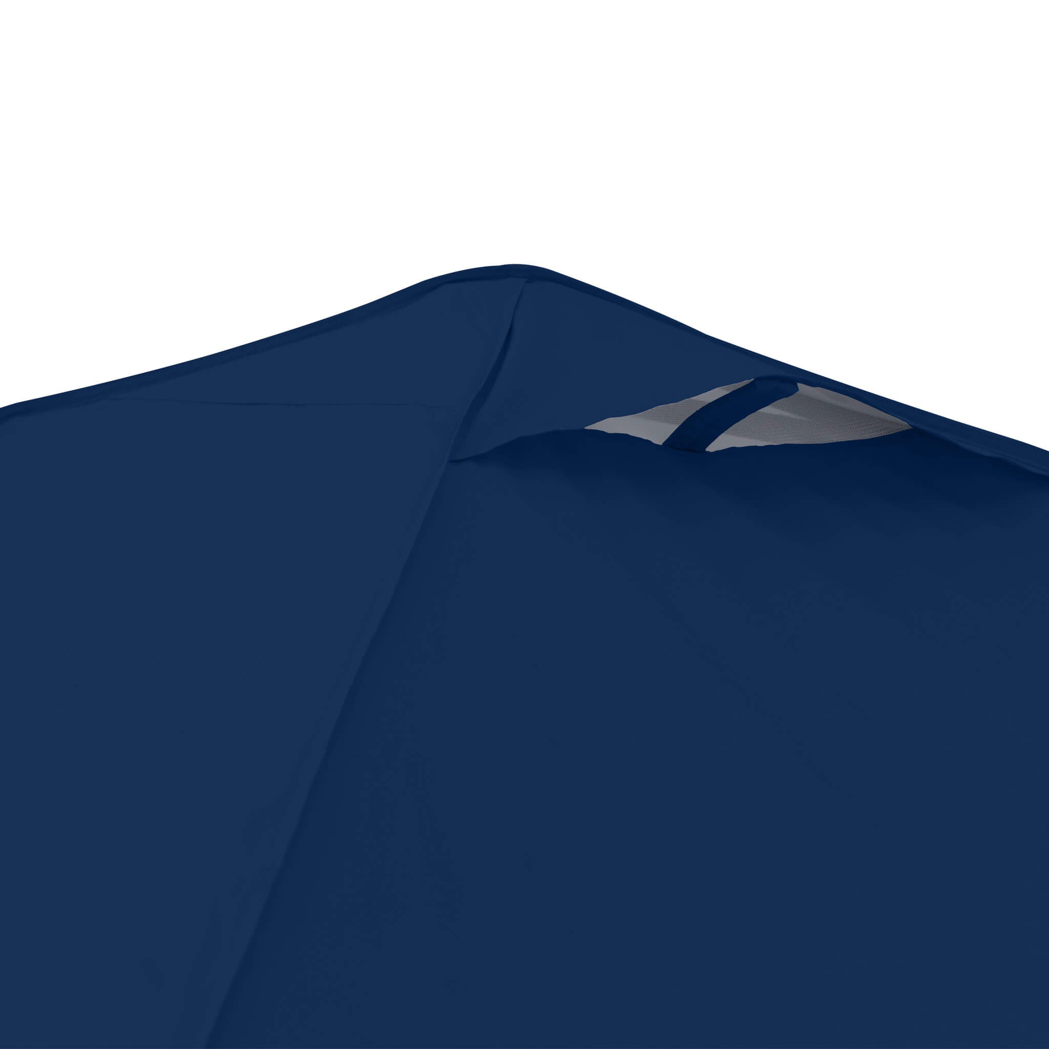 Detailed view of vented roof on the CORE 10x10 Center Push canopy top in navy, designed for increased airflow and heat reduction.