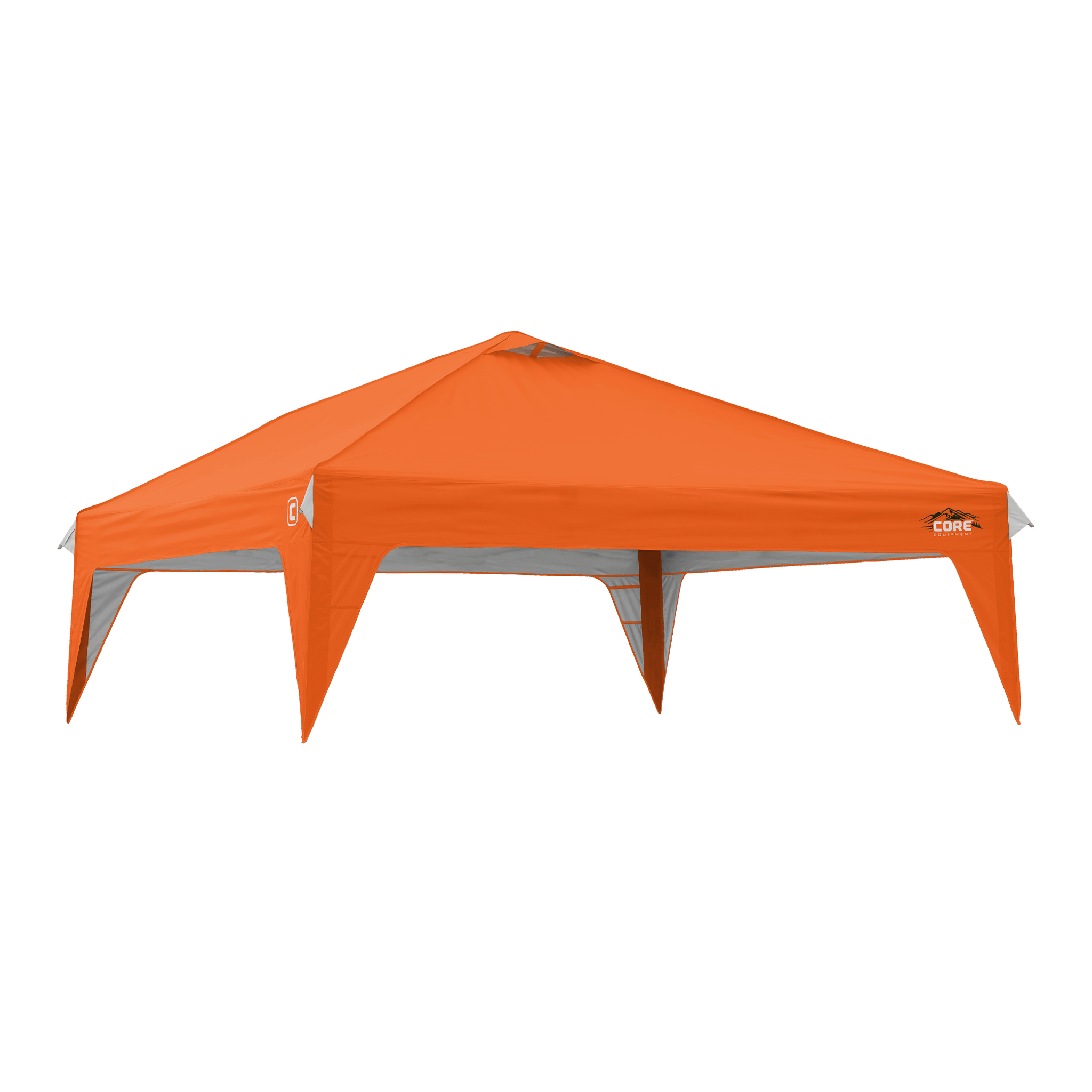 CORE 10x10 Center Push canopy top in orange, replacement accessory featuring durable fabric and vented roof for added airflow.