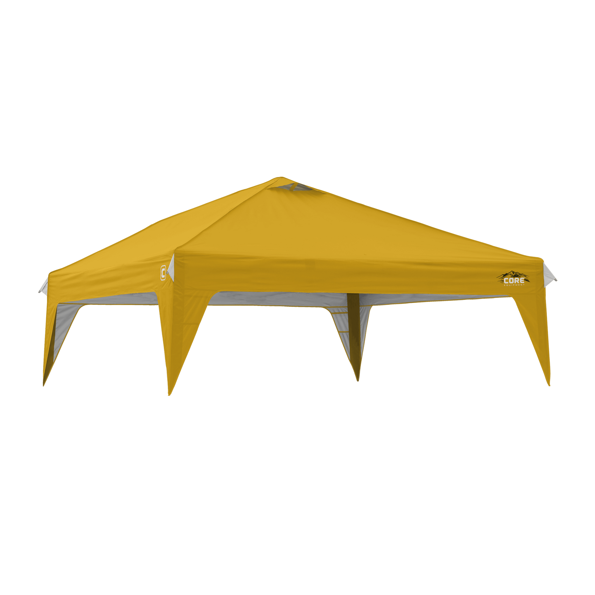 CORE 10x10 Center Push canopy top in yellow gold, replacement accessory featuring durable fabric and vented roof for added airflow.