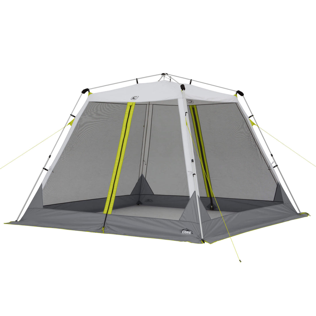 CORE 10x10 instant screen house with gray body, mesh walls, and lime accents, shown for selecting replacement parts specific to model #40212.