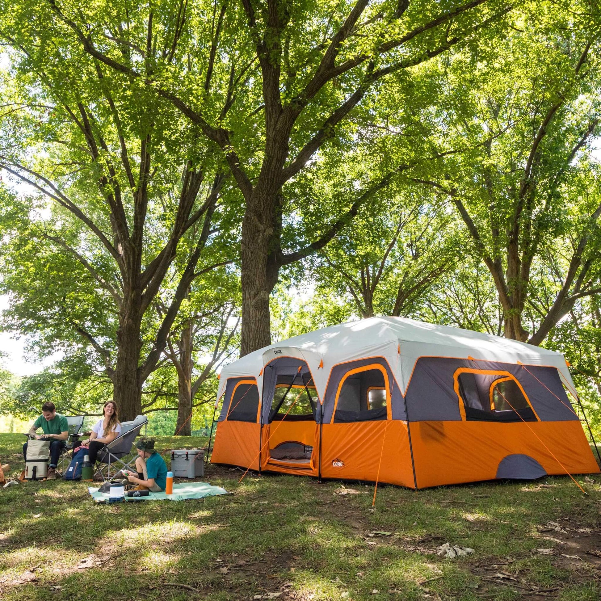 huge tent Core Equipment 12-Person Straight Wall Cabin Tent