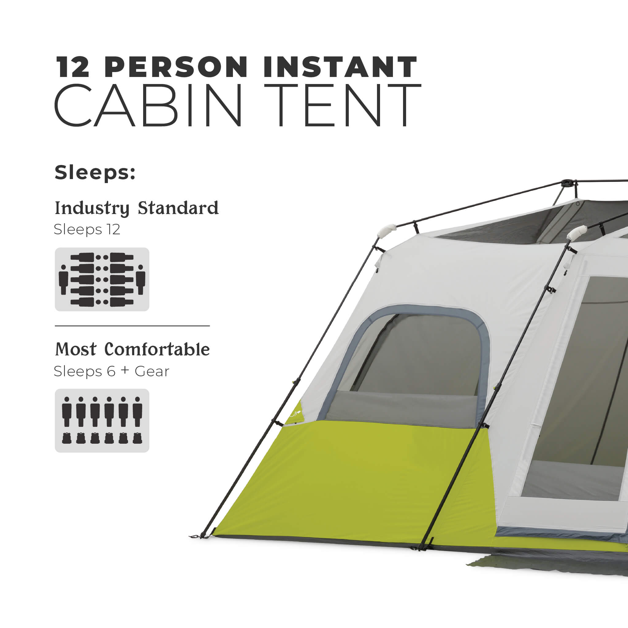 12 Person Instant Cabin Tent – Core Equipment