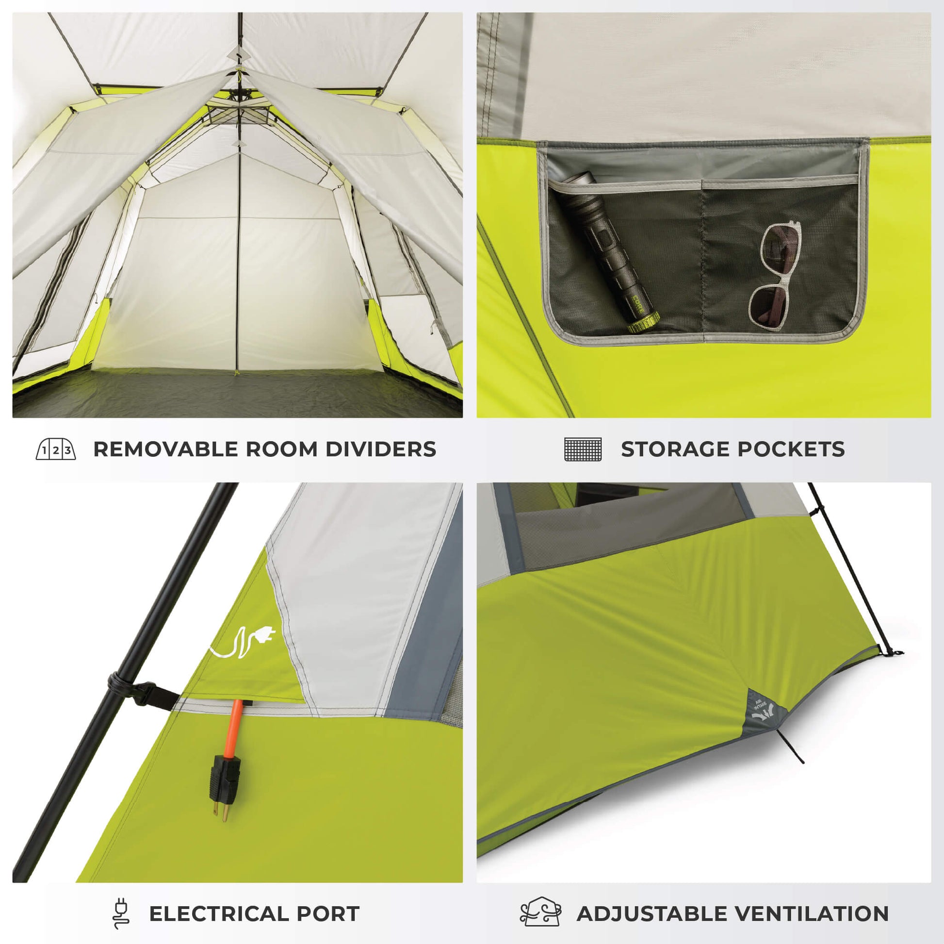 tent storage 12 Person Instant Cabin Tent – Core Equipment