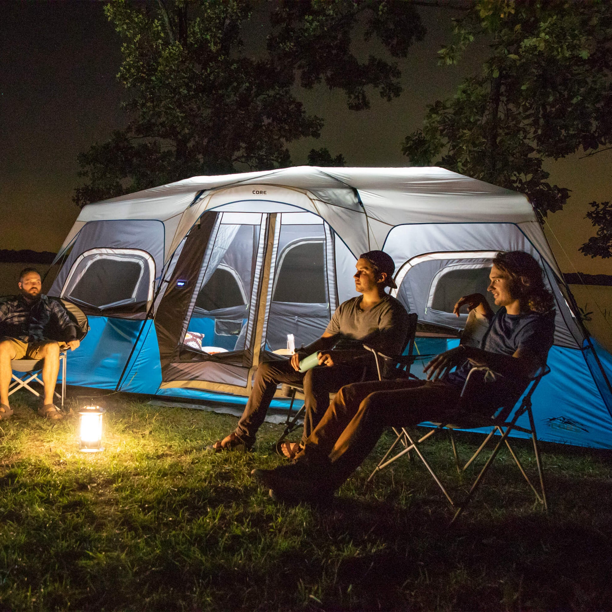 lead tent Core Equipment Lighted 12 Person Instant Cabin Tent