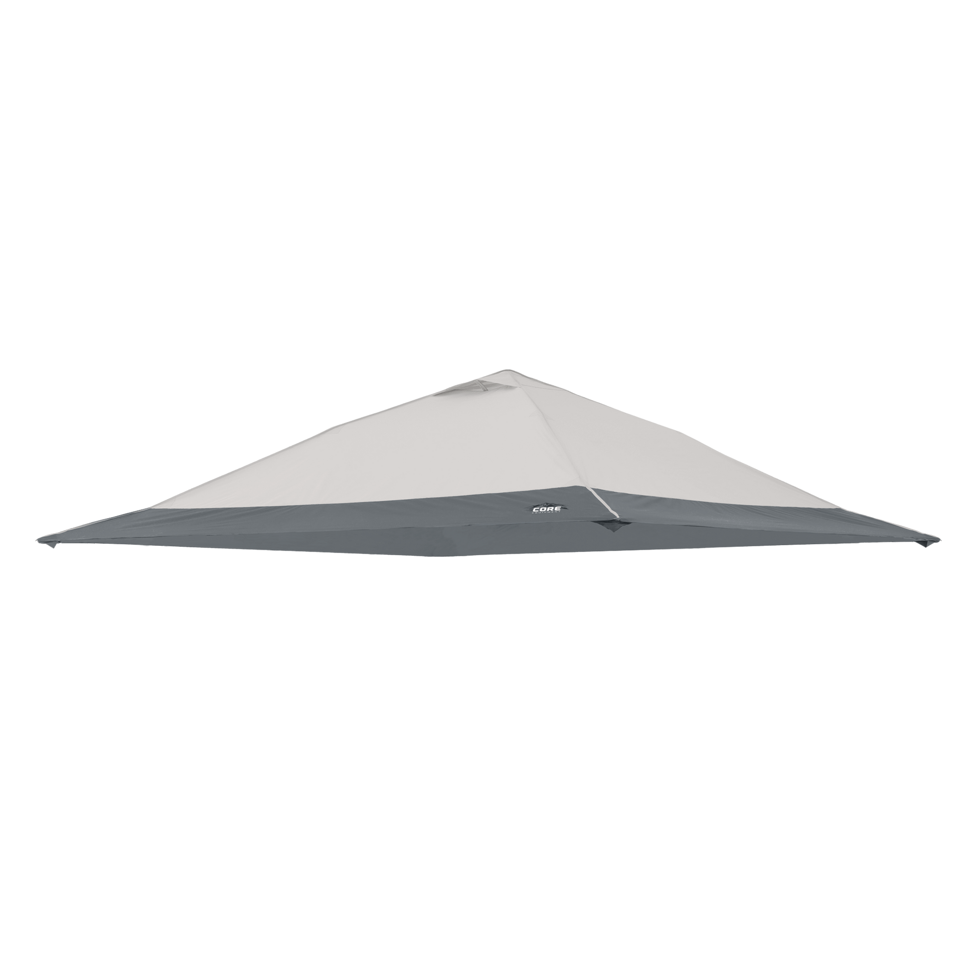 CORE 13x13 Center Push canopy top in light/dark gray, replacement accessory featuring durable fabric and a vented roof for added airflow.
