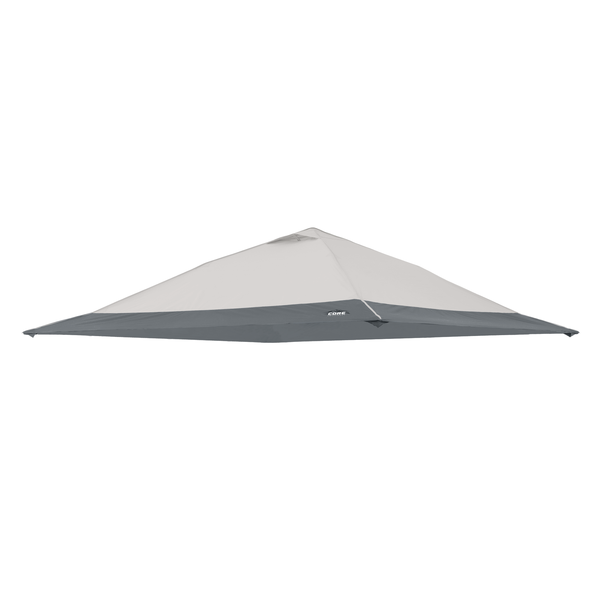 CORE 13x13 Center Push canopy top in light/dark gray, replacement accessory featuring durable fabric and a vented roof for added airflow.