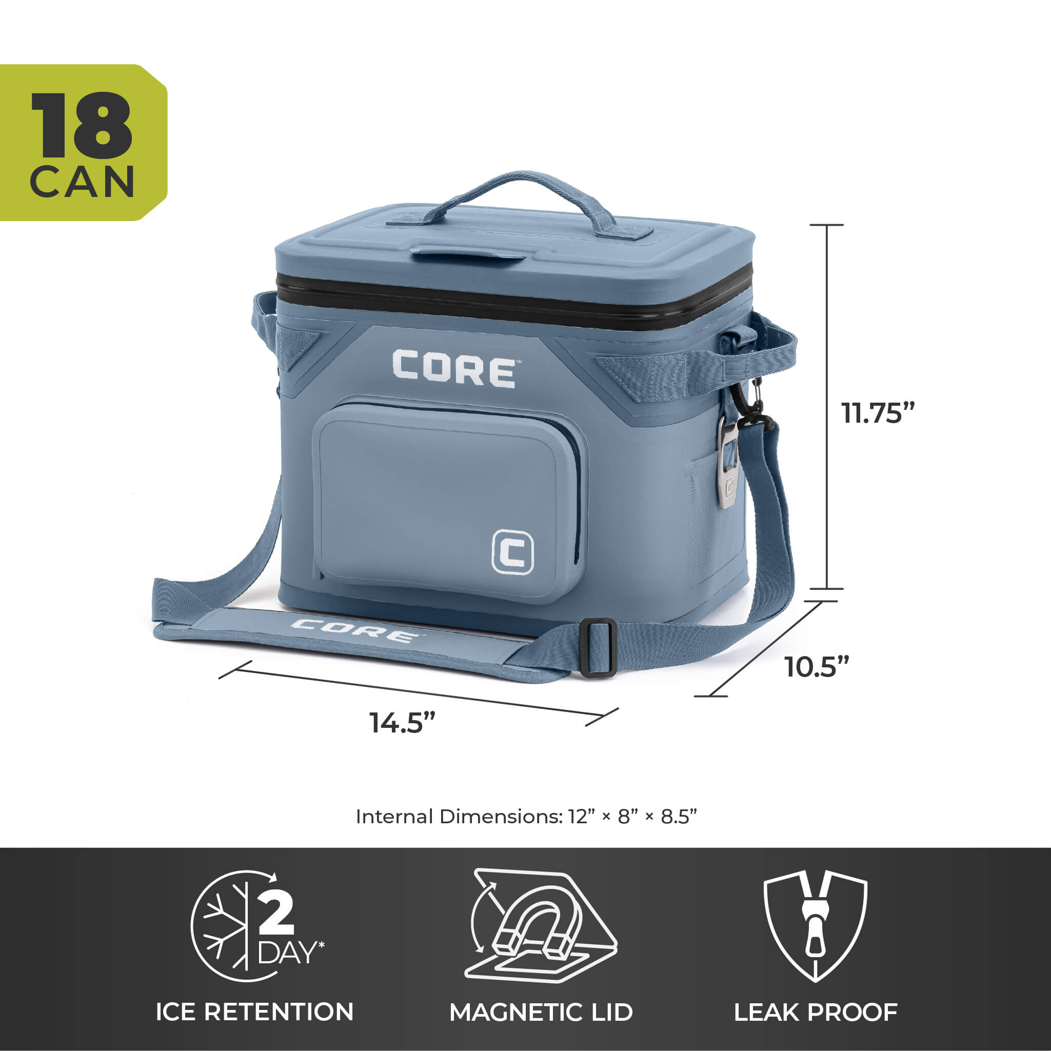 CLIMAKEEP Magnetic 18 Can Soft Cooler – Core Equipment