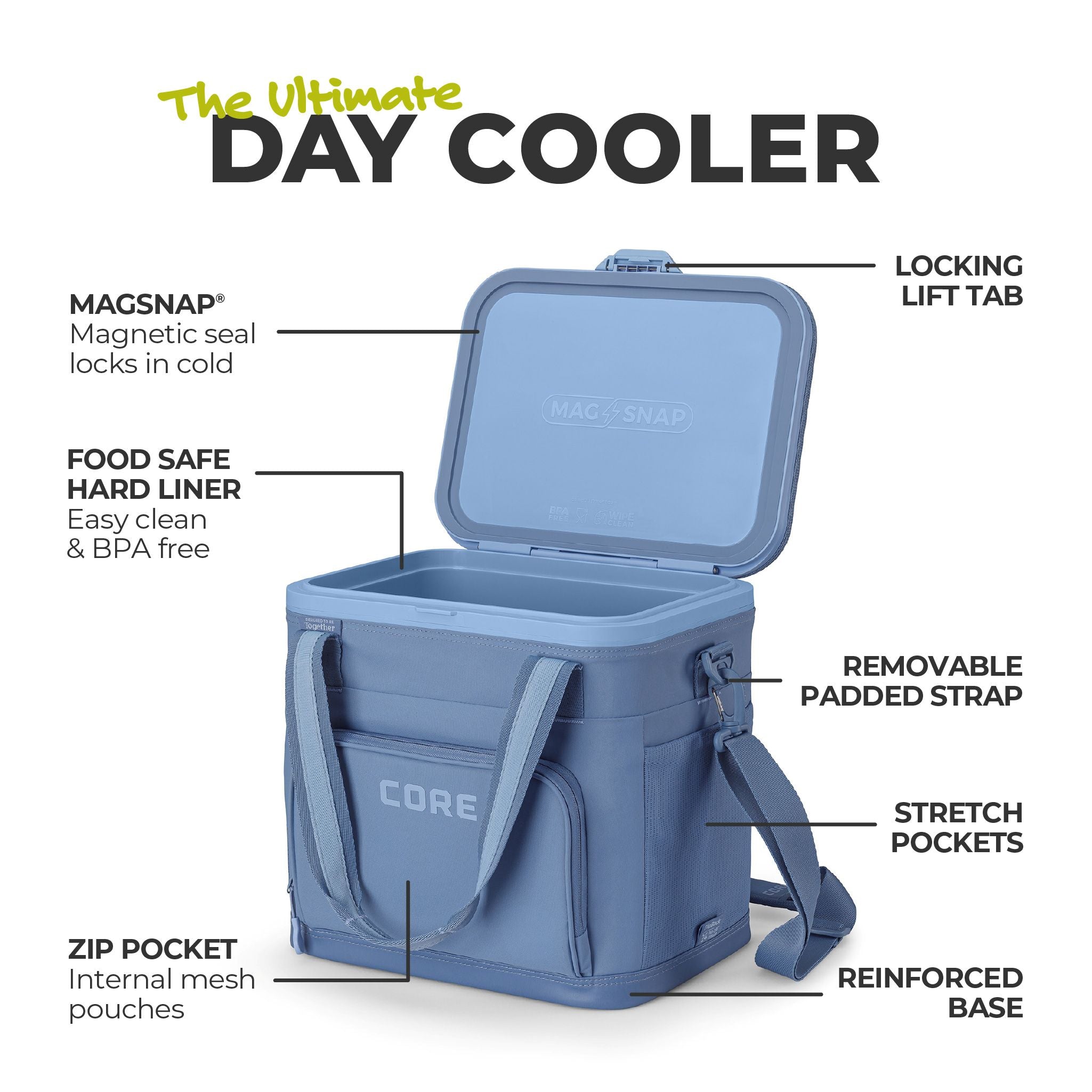 FlipBack 24 Can No-Zip Magnetic Cooler – Core Equipment