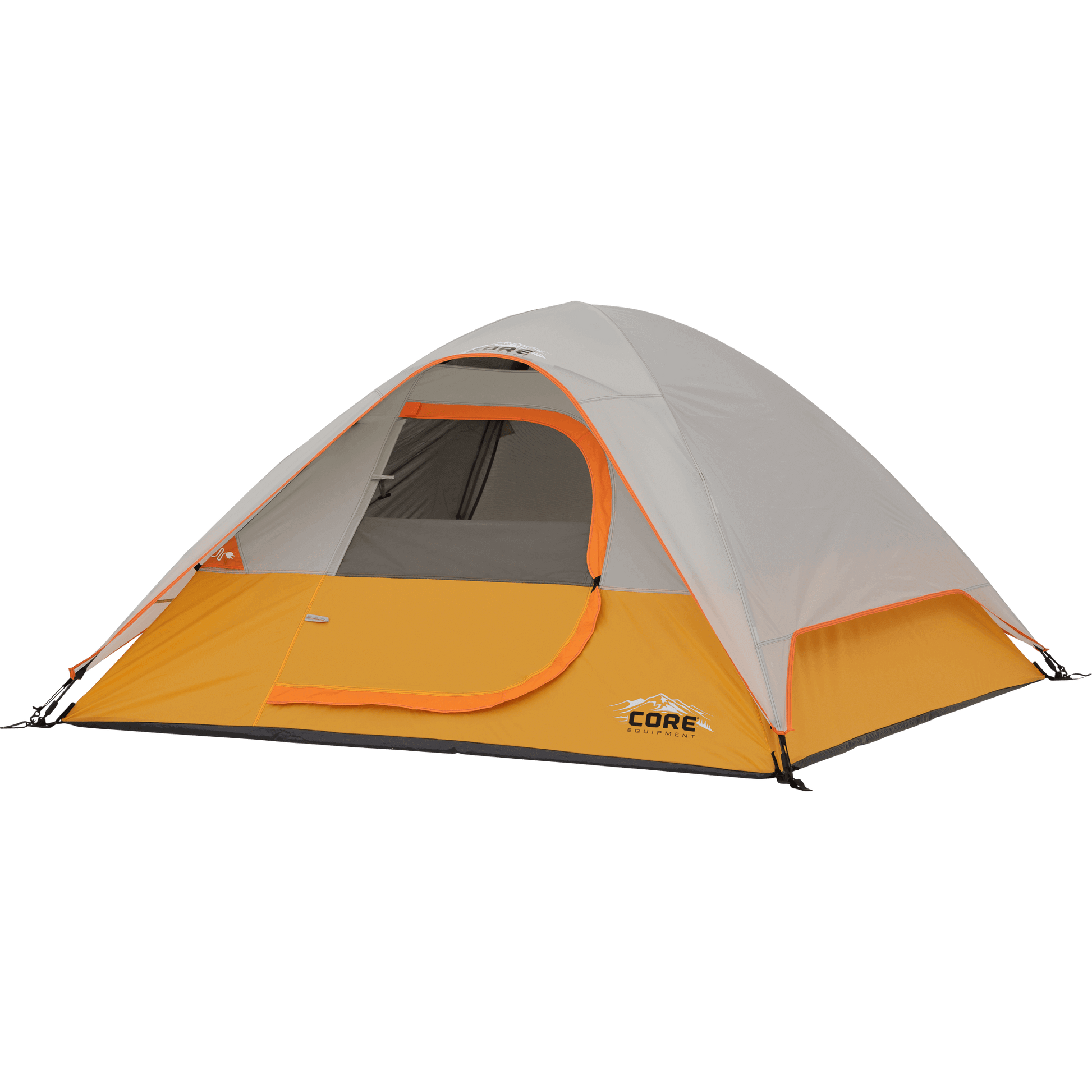 CORE 3 person dome tent with front D-door, weather protection, and compact design for outdoor camping.