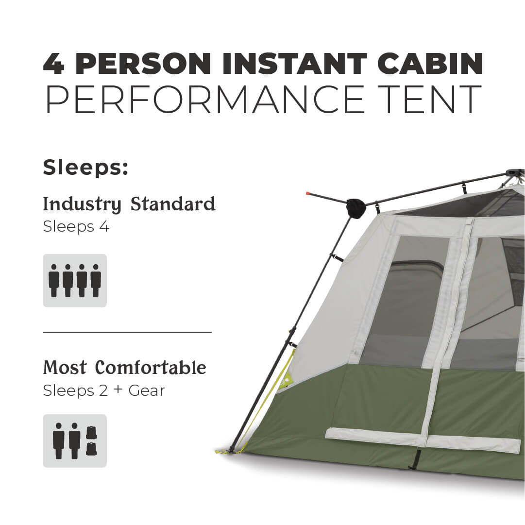 4 Person Instant Cabin Performance Tent – Core Equipment