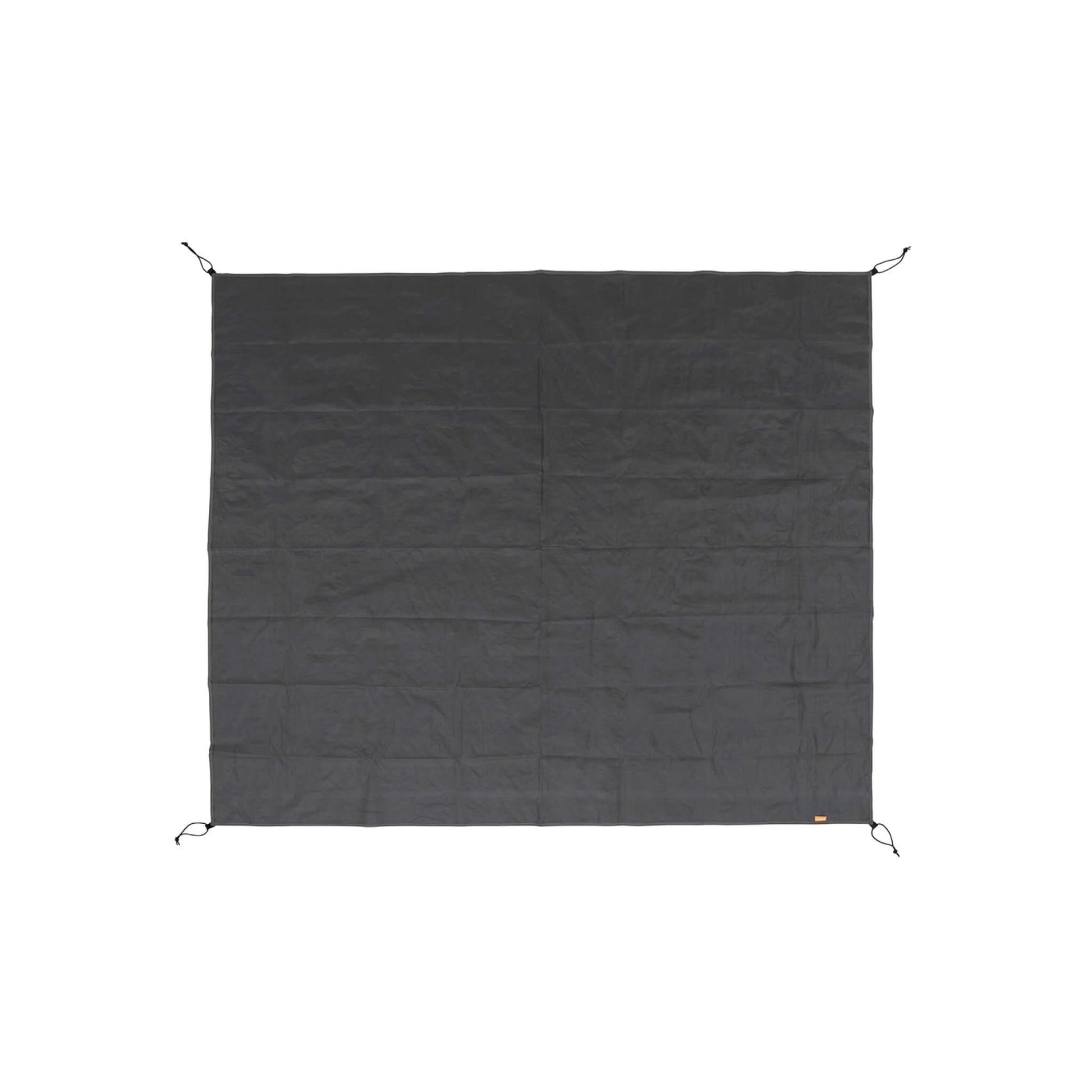 CORE 4 person tent footprint laid flat with durable gray fabric to protect the tent floor from wear and moisture