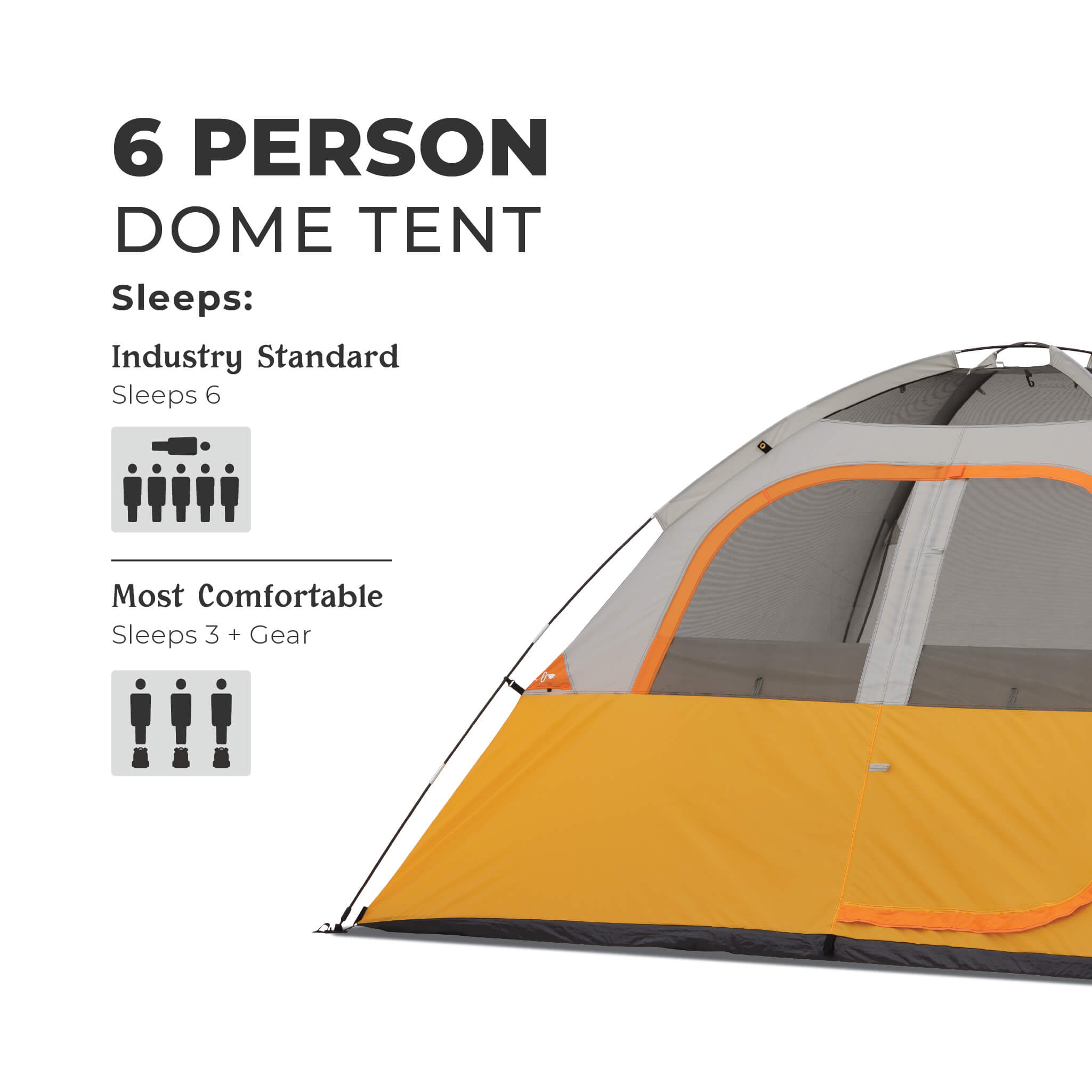 6 Person Dome Tent – Core Equipment