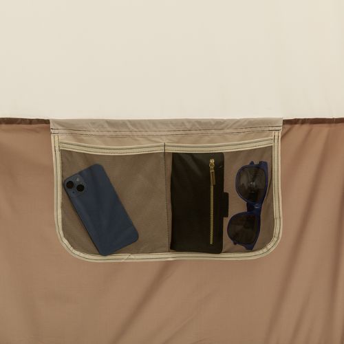 Close-up of storage pocket on CORE 6 person bell tent.