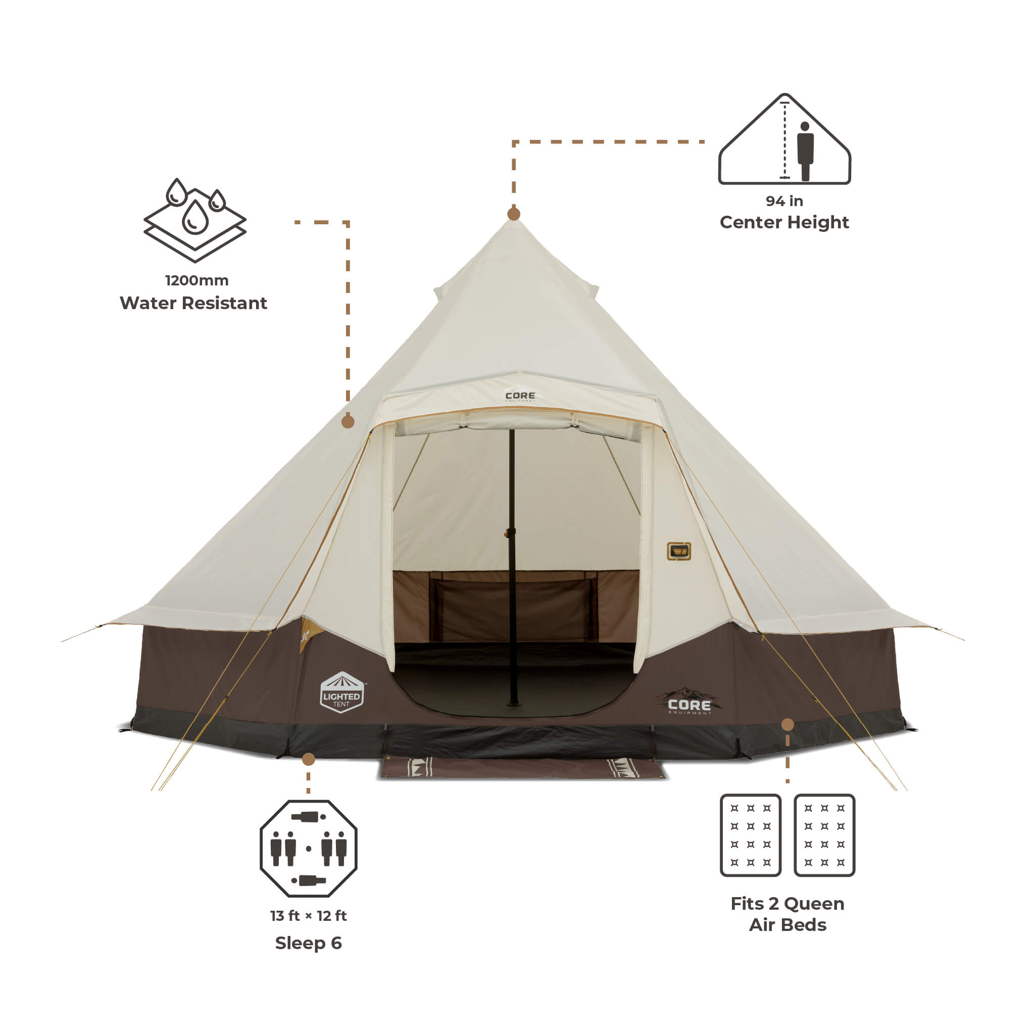CORE Equipment 6-Person Bell Tent