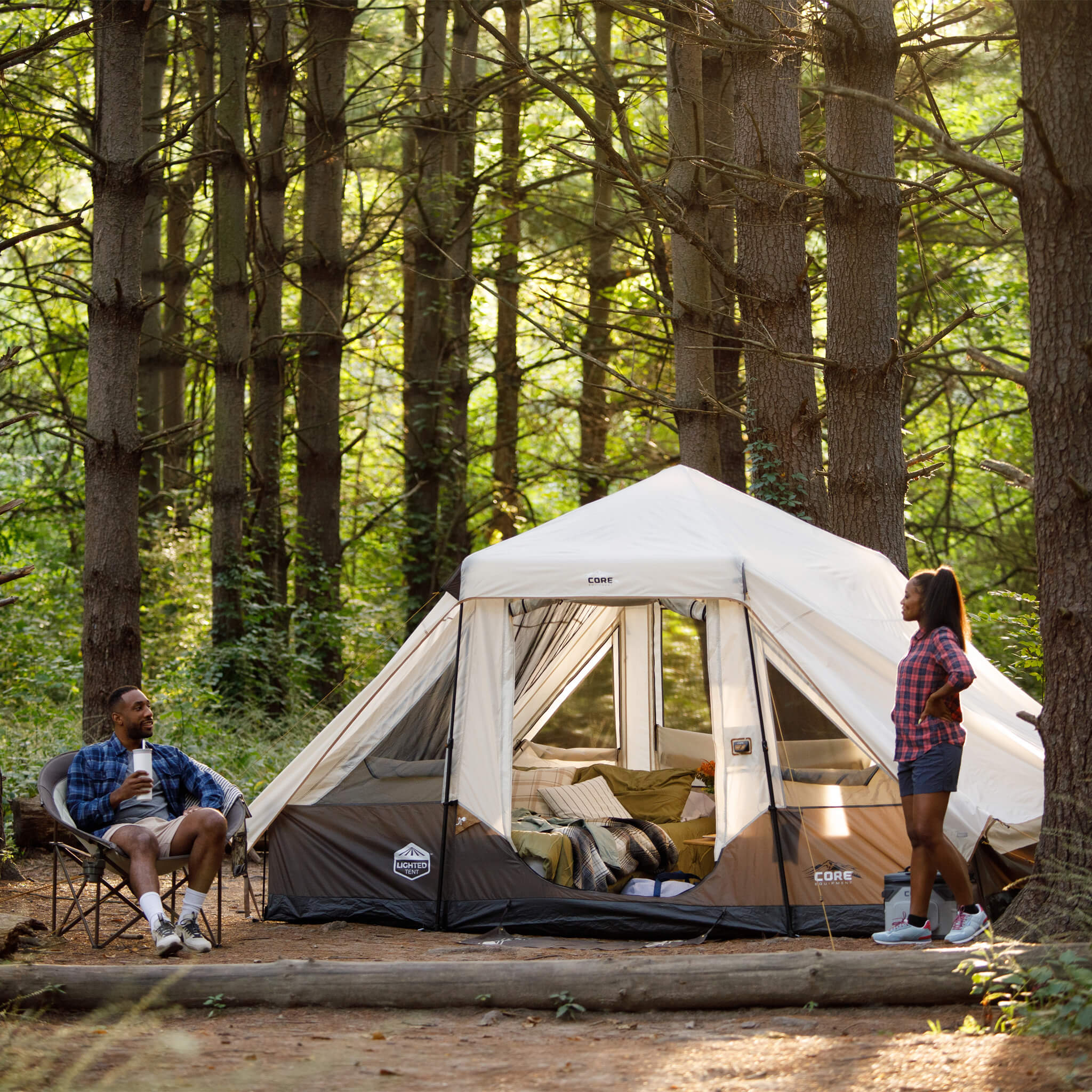 6 Person Lighted Instant Pyramid Tent – Core Equipment