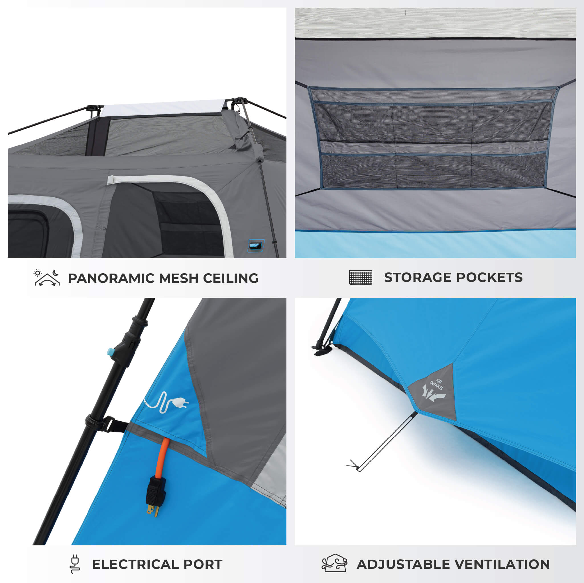 6 Person Lighted Instant Cabin Tent – Core Equipment