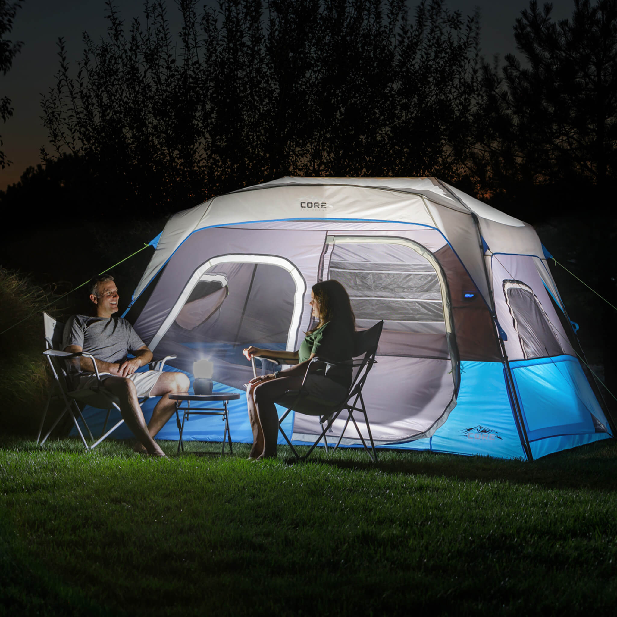 6 Person Lighted Instant Cabin Tent – Core Equipment