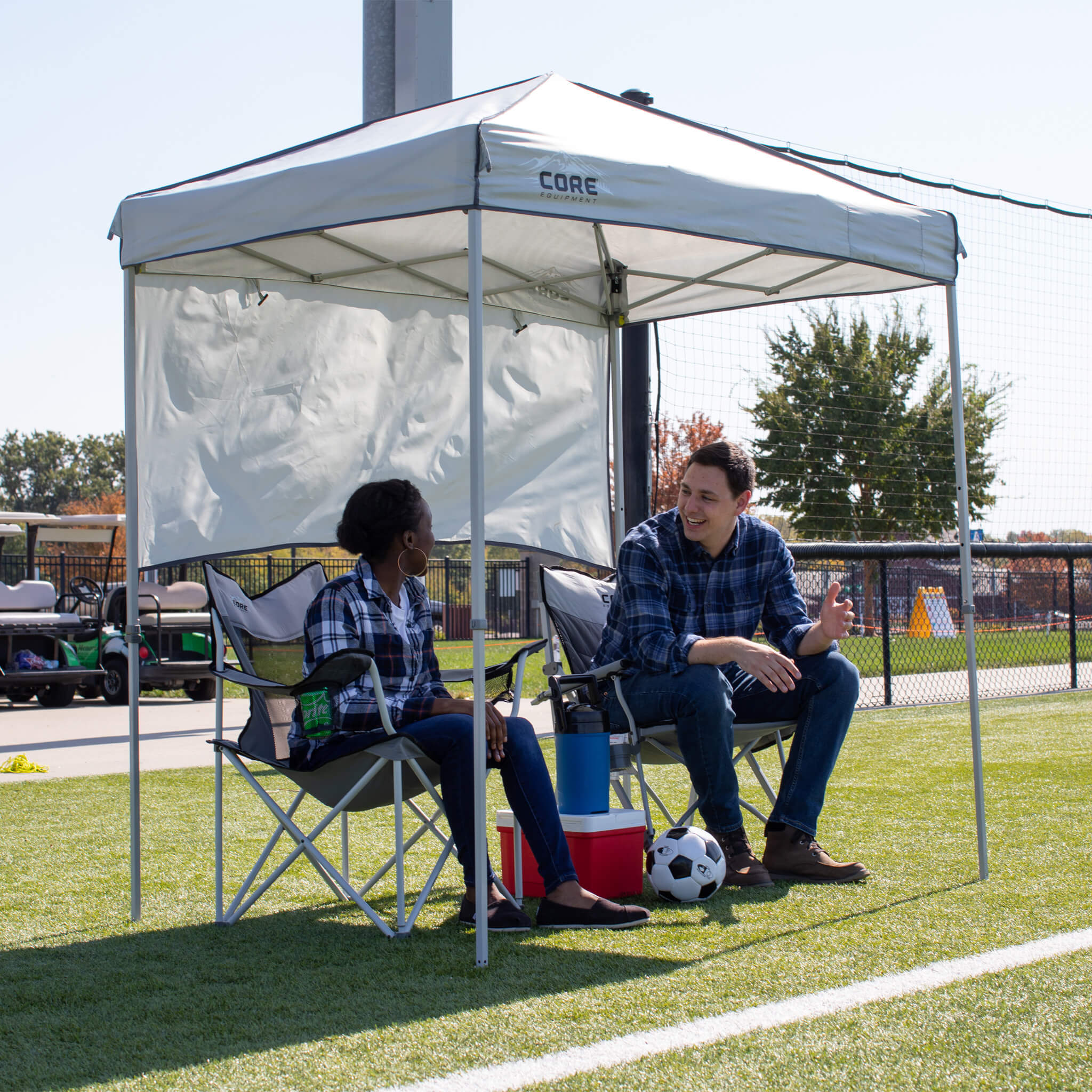 6' x 4' Instant Canopy with Half Sun Wall – Core Equipment