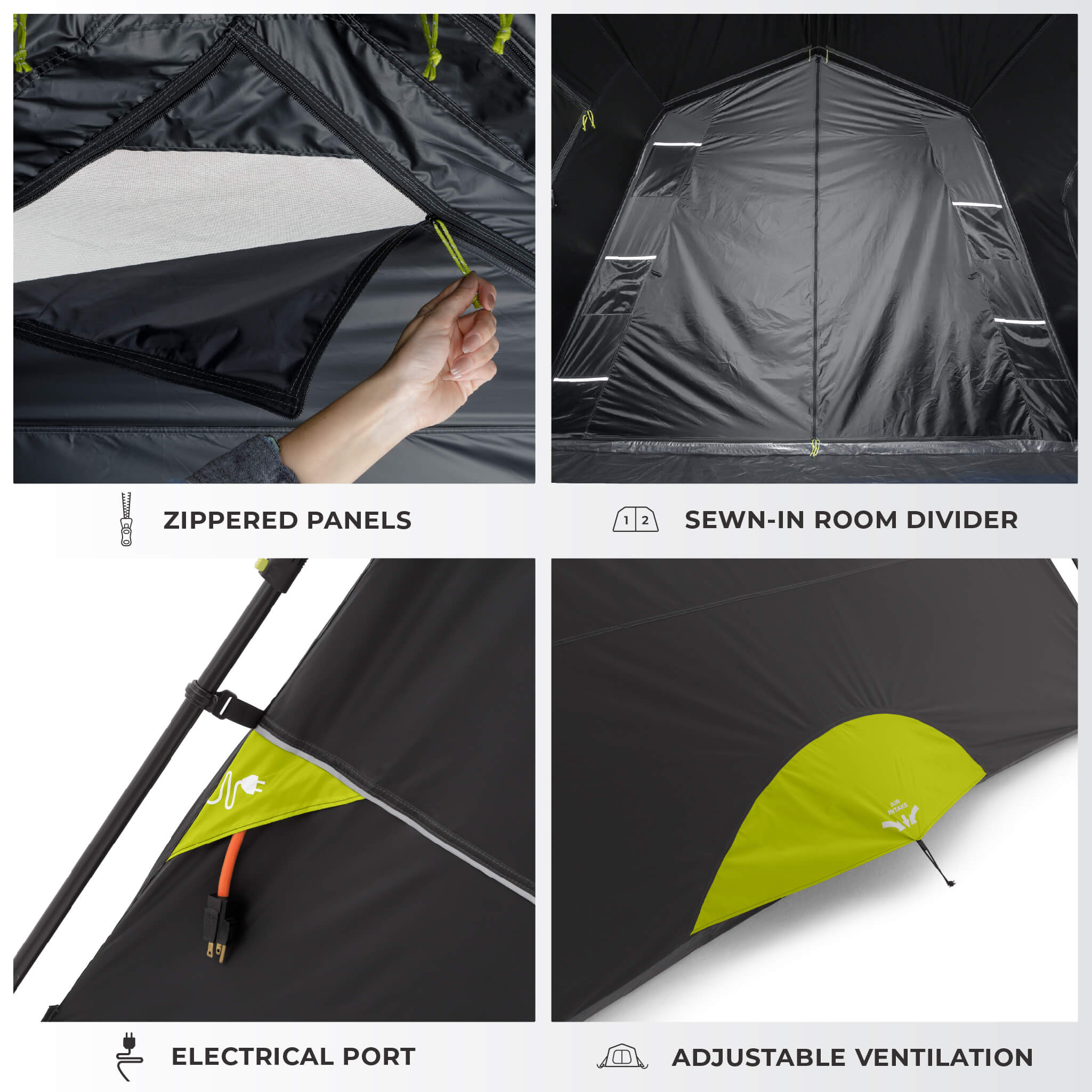 9 Person Blockout Instant Cabin Tent (14' x 9') | CORE Equipment