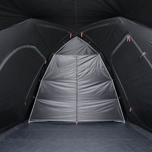 Close up of room divider on CORE 9 person blockout dome tent.
