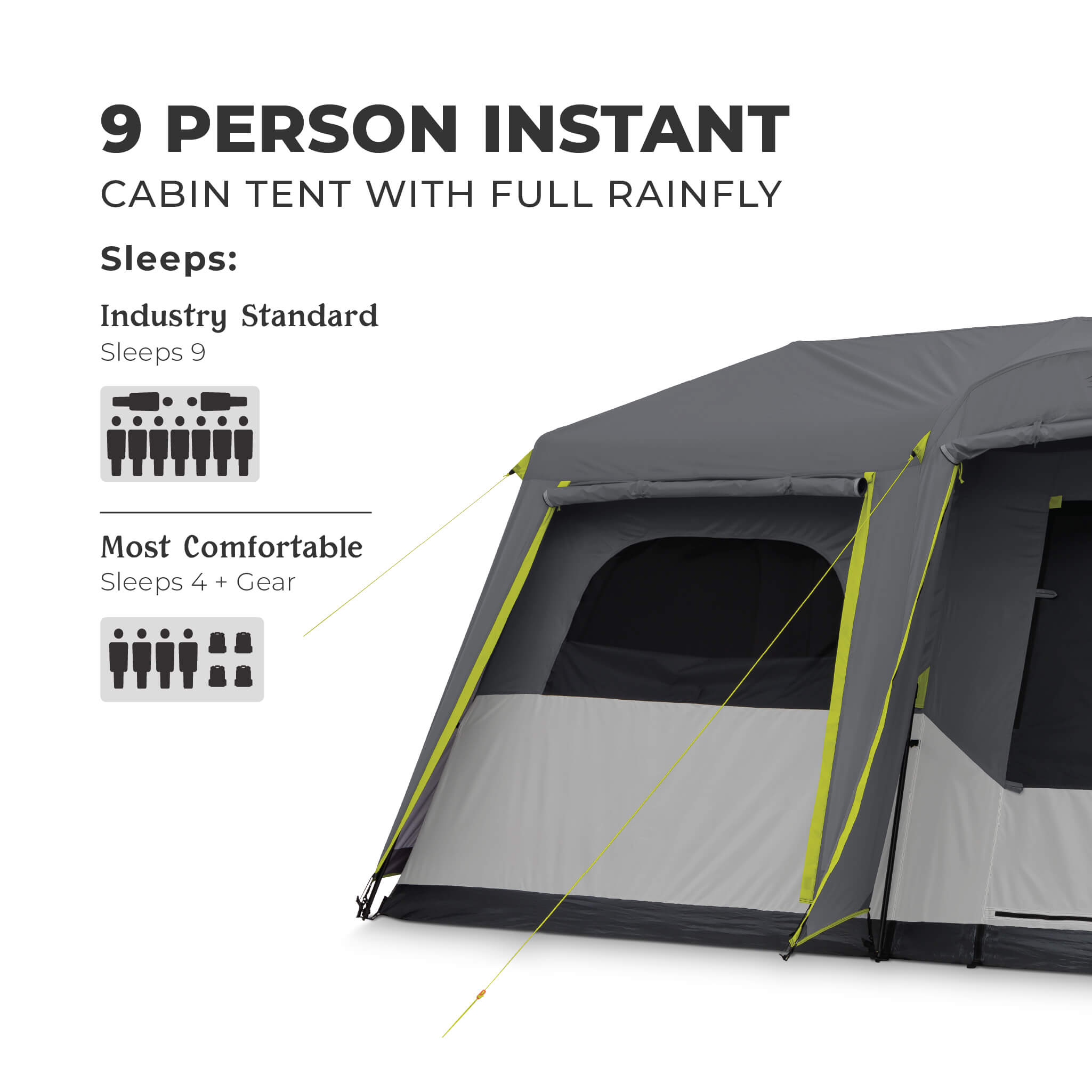 9 Person Instant Cabin Tent – Core Equipment