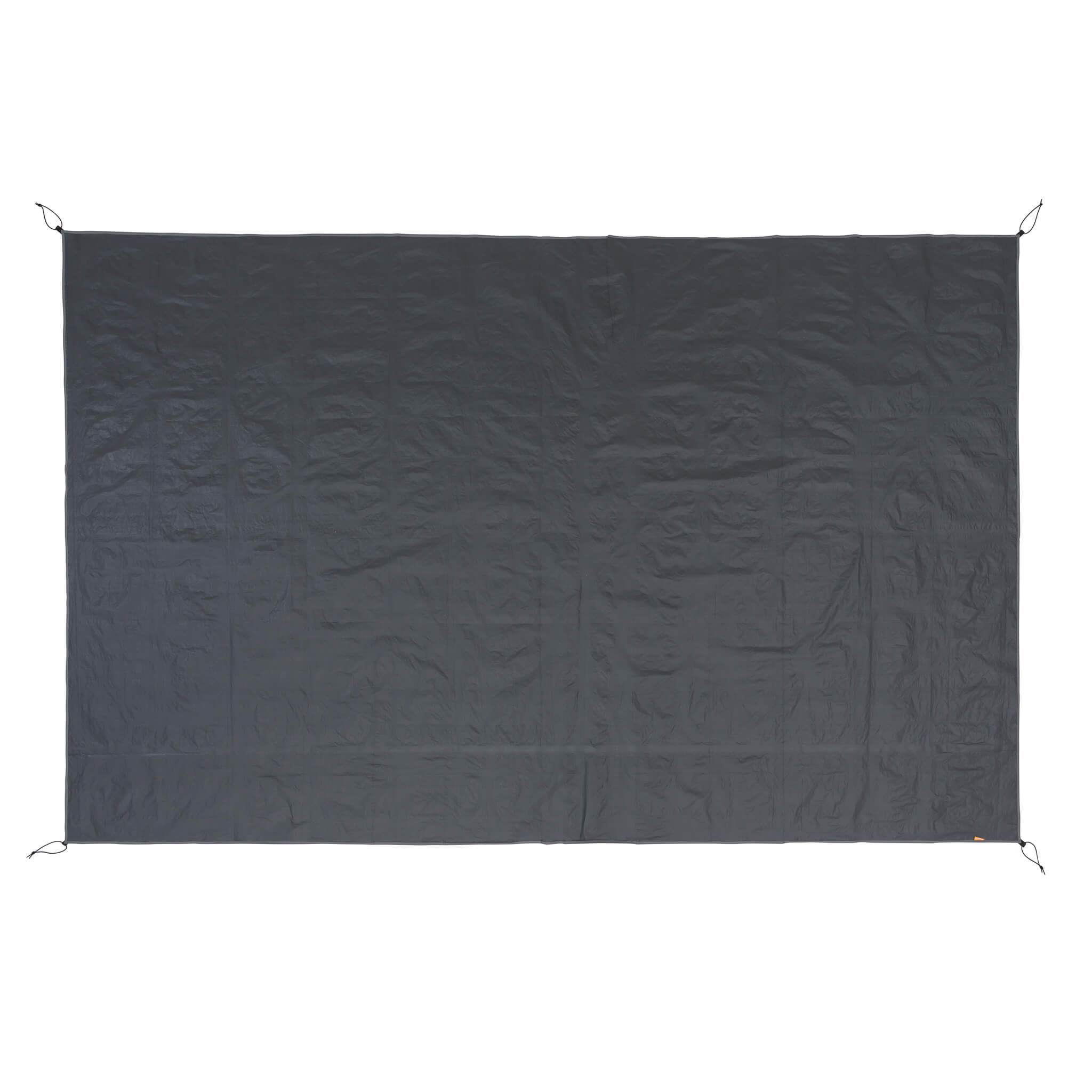 CORE 9 person instant tent footprint laid flat with durable gray fabric to protect the tent floor from wear and moisture.