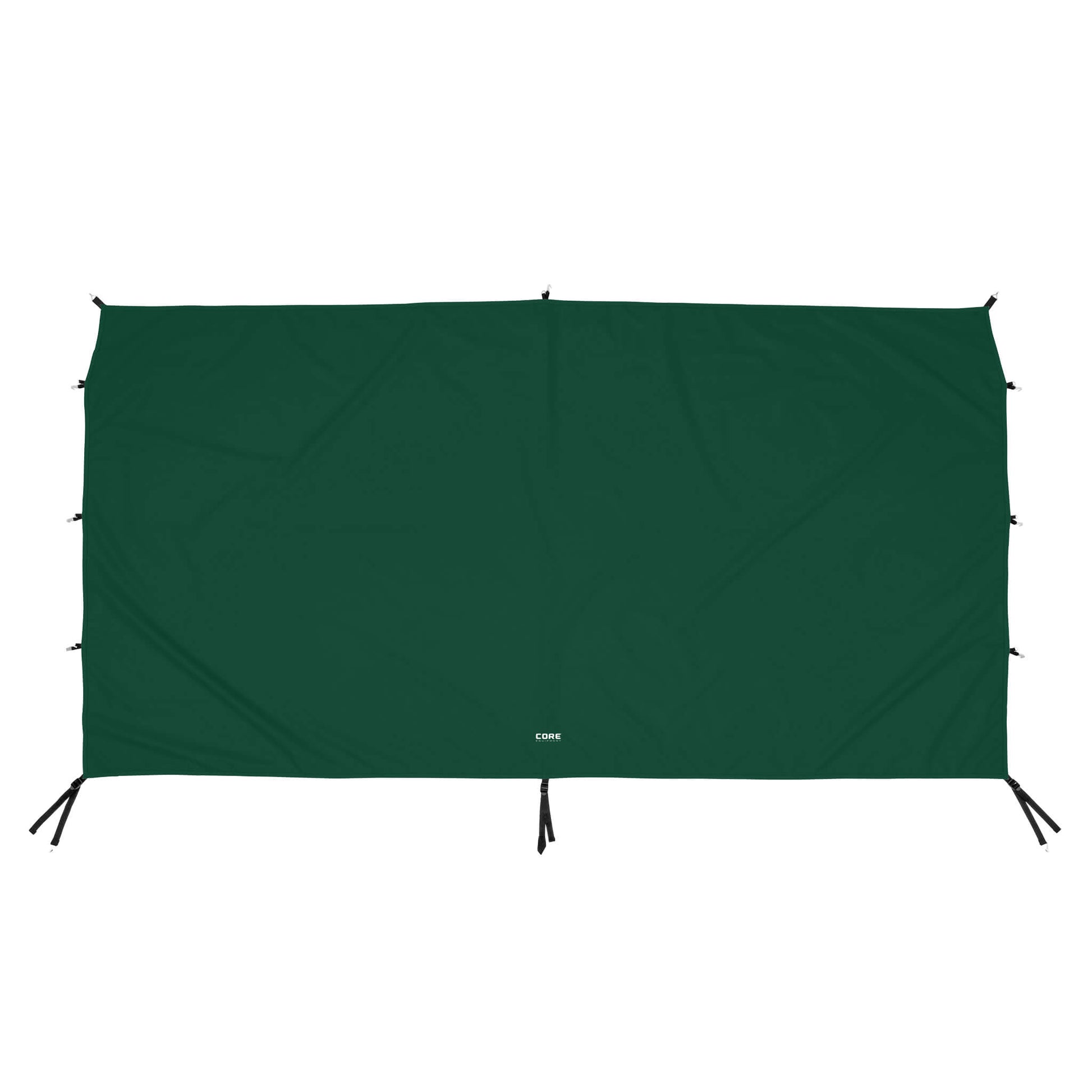 CORE canopy sun wall in forest green, compatible with 10x10 and 13x13 canopies, featuring durable fabric for shade and wind protection.