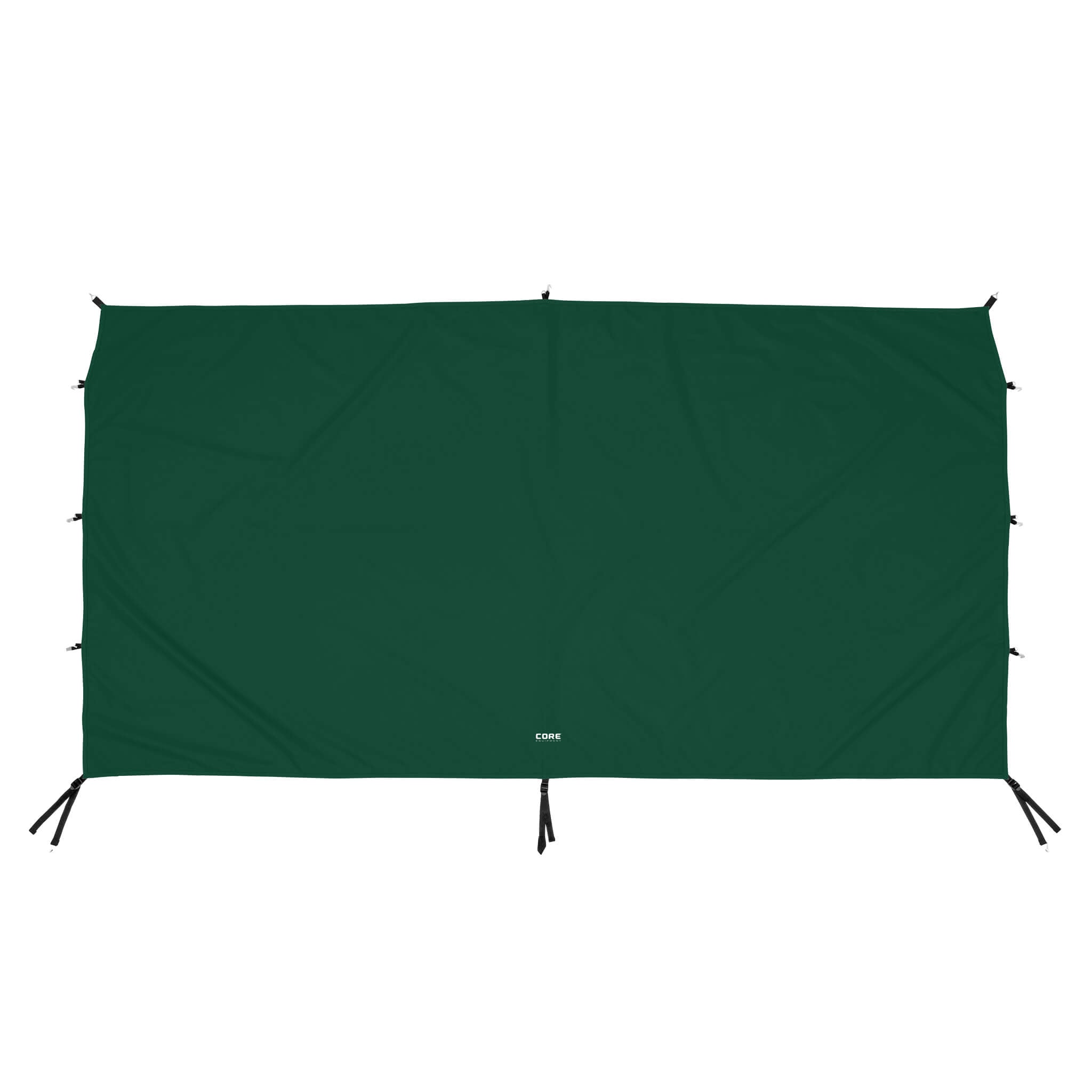CORE canopy sun wall in forest green, compatible with 10x10 and 13x13 canopies, featuring durable fabric for shade and wind protection.