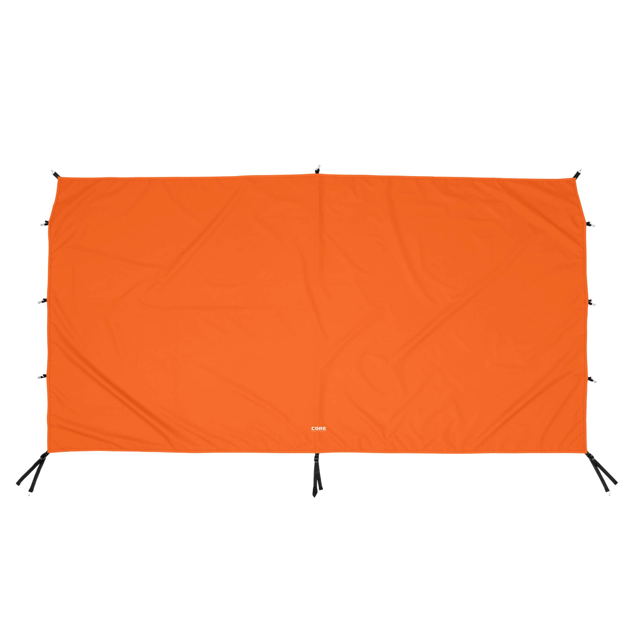 CORE canopy sun wall in orange, compatible with 10x10 and 13x13 canopies, featuring durable fabric for shade and wind protection.