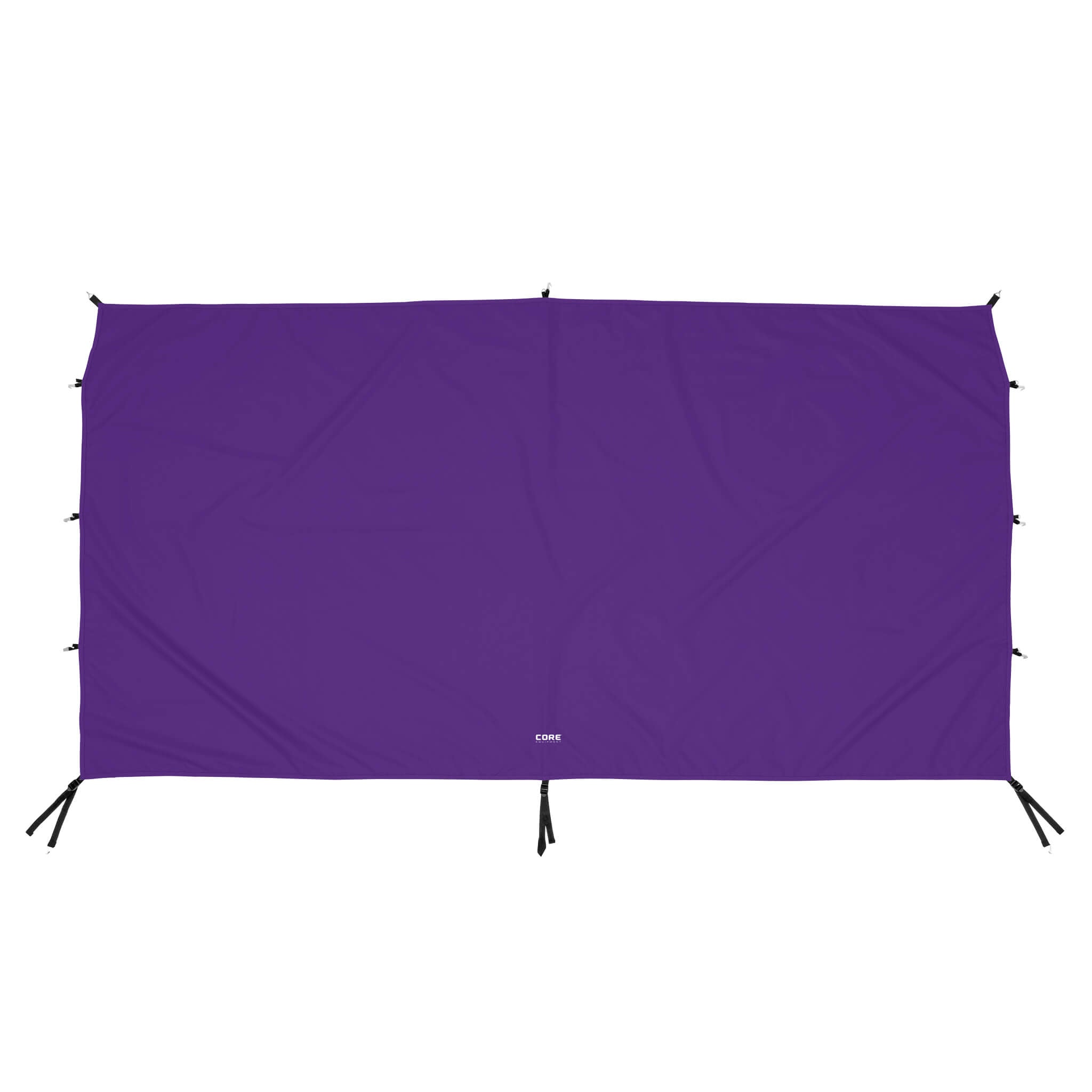CORE canopy sun wall in pruple, compatible with 10x10 and 13x13 canopies, featuring durable fabric for shade and wind protection.
