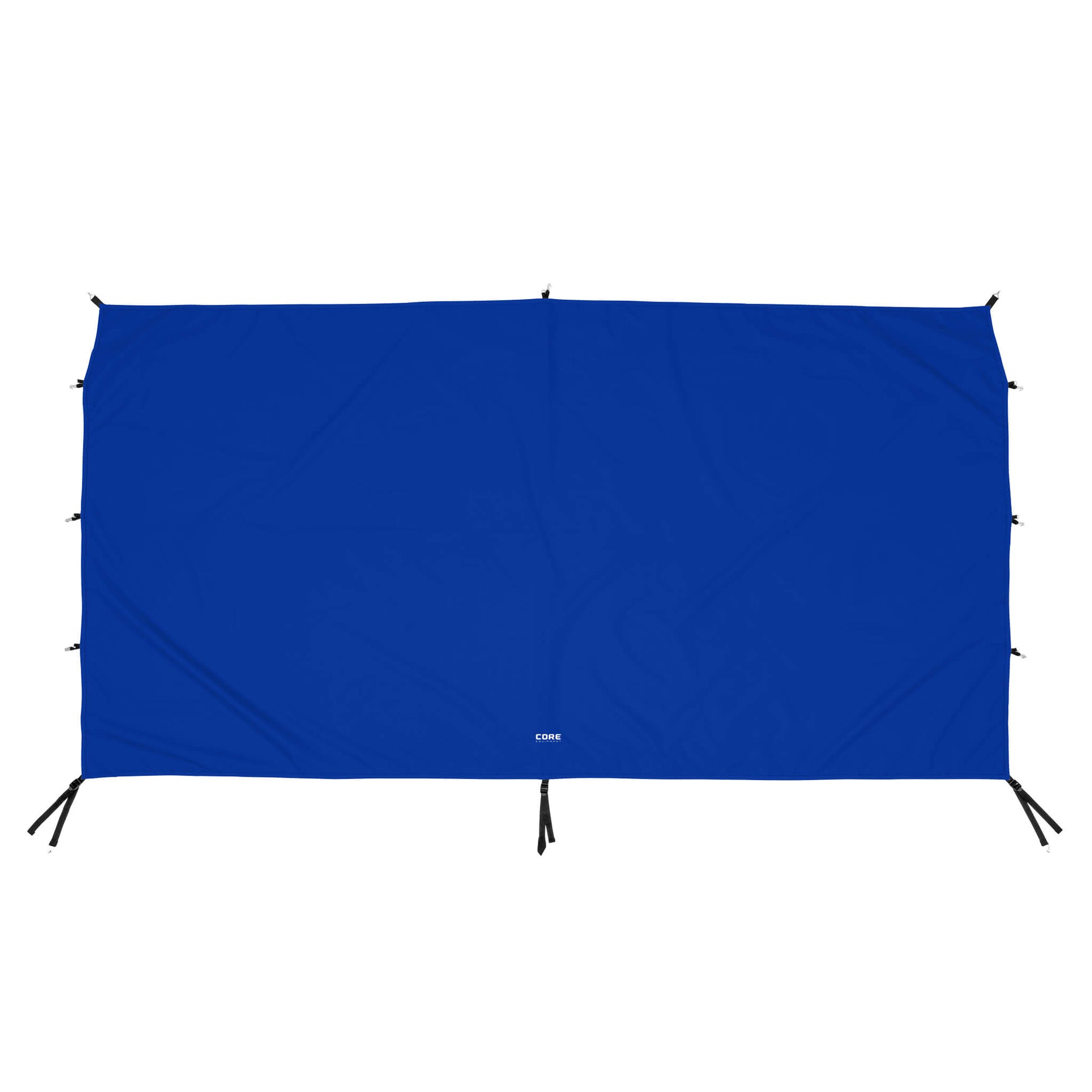 CORE canopy sun wall in royal blue, compatible with 10x10 and 13x13 canopies, featuring durable fabric for shade and wind protection.