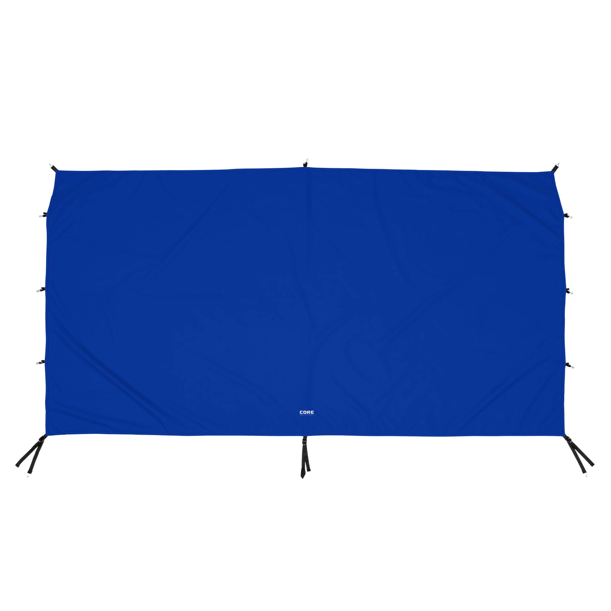CORE canopy sun wall in royal blue, compatible with 10x10 and 13x13 canopies, featuring durable fabric for shade and wind protection.