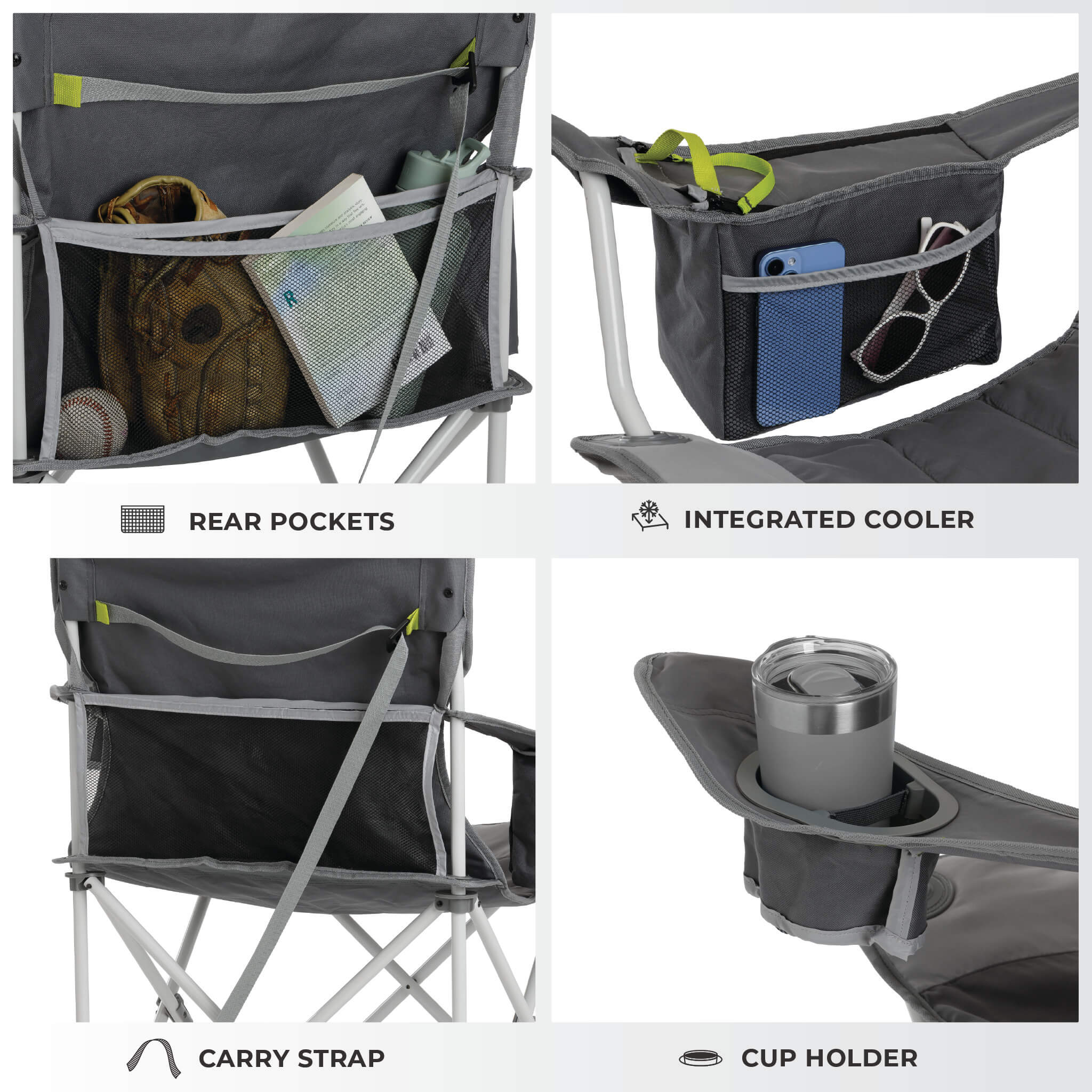 美品■Calore■カウンターチェア■4脚セット■クラシック■ハイチェア■グレー Cooler Quad Chair – Core Equipment