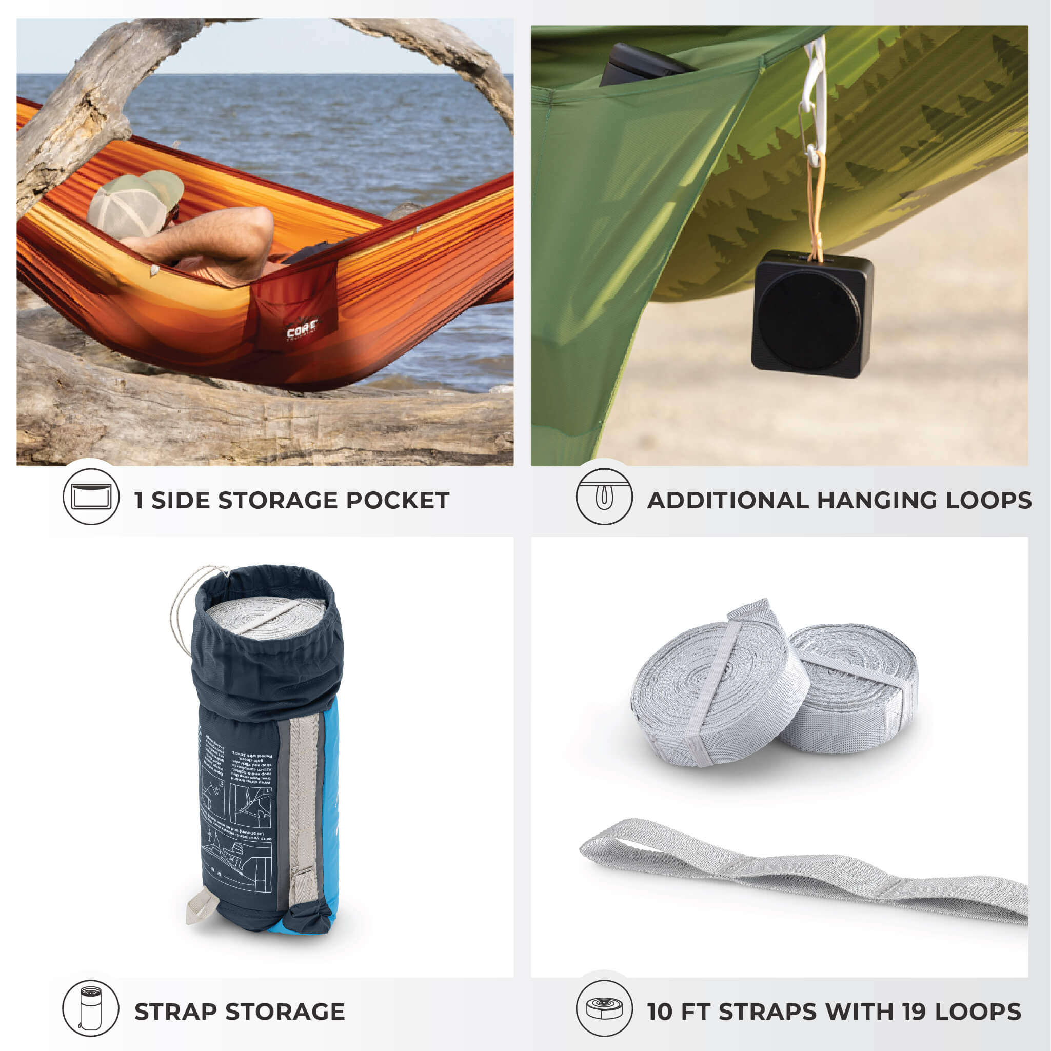 Premium Double Hammock – Core Equipment