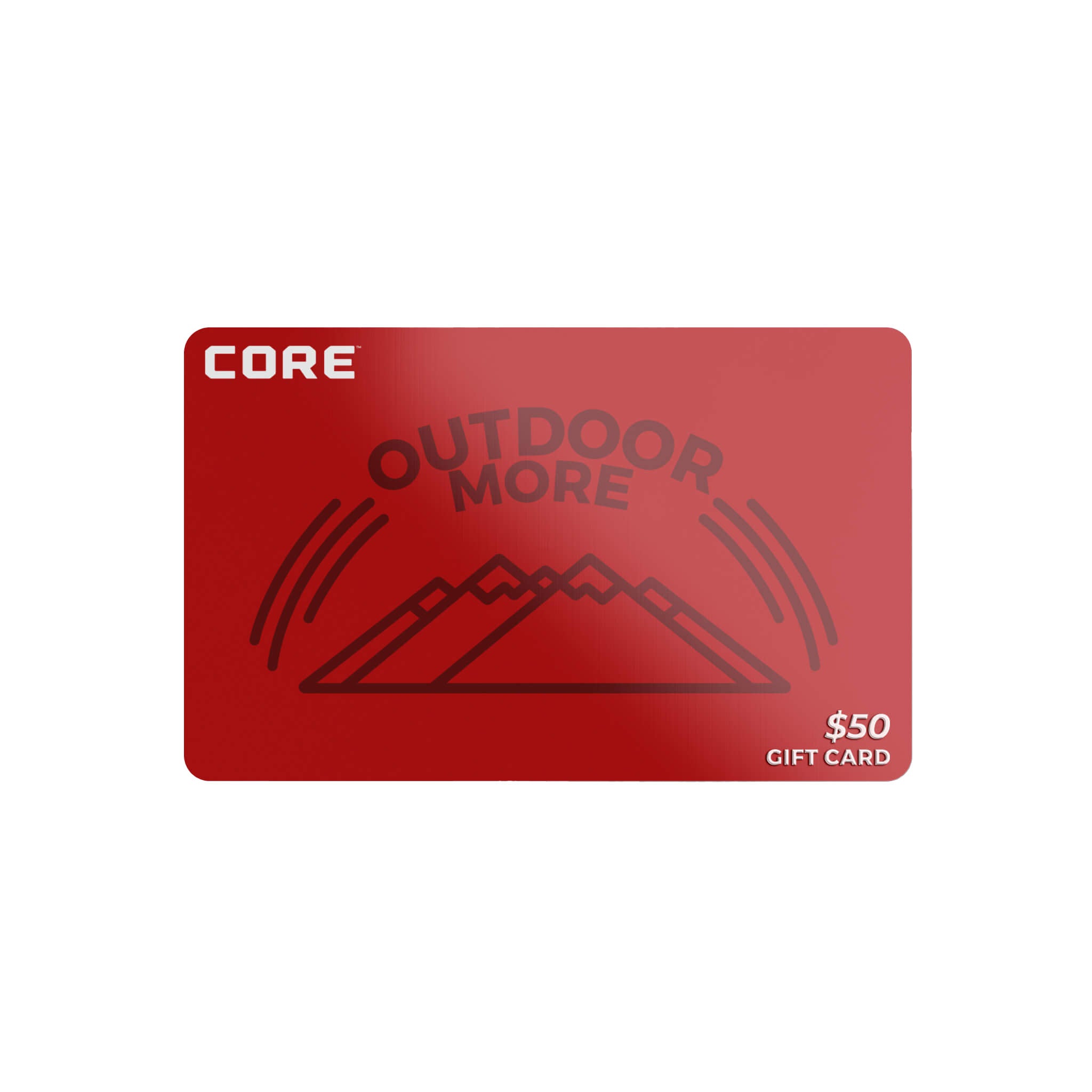 $50 gift card in red