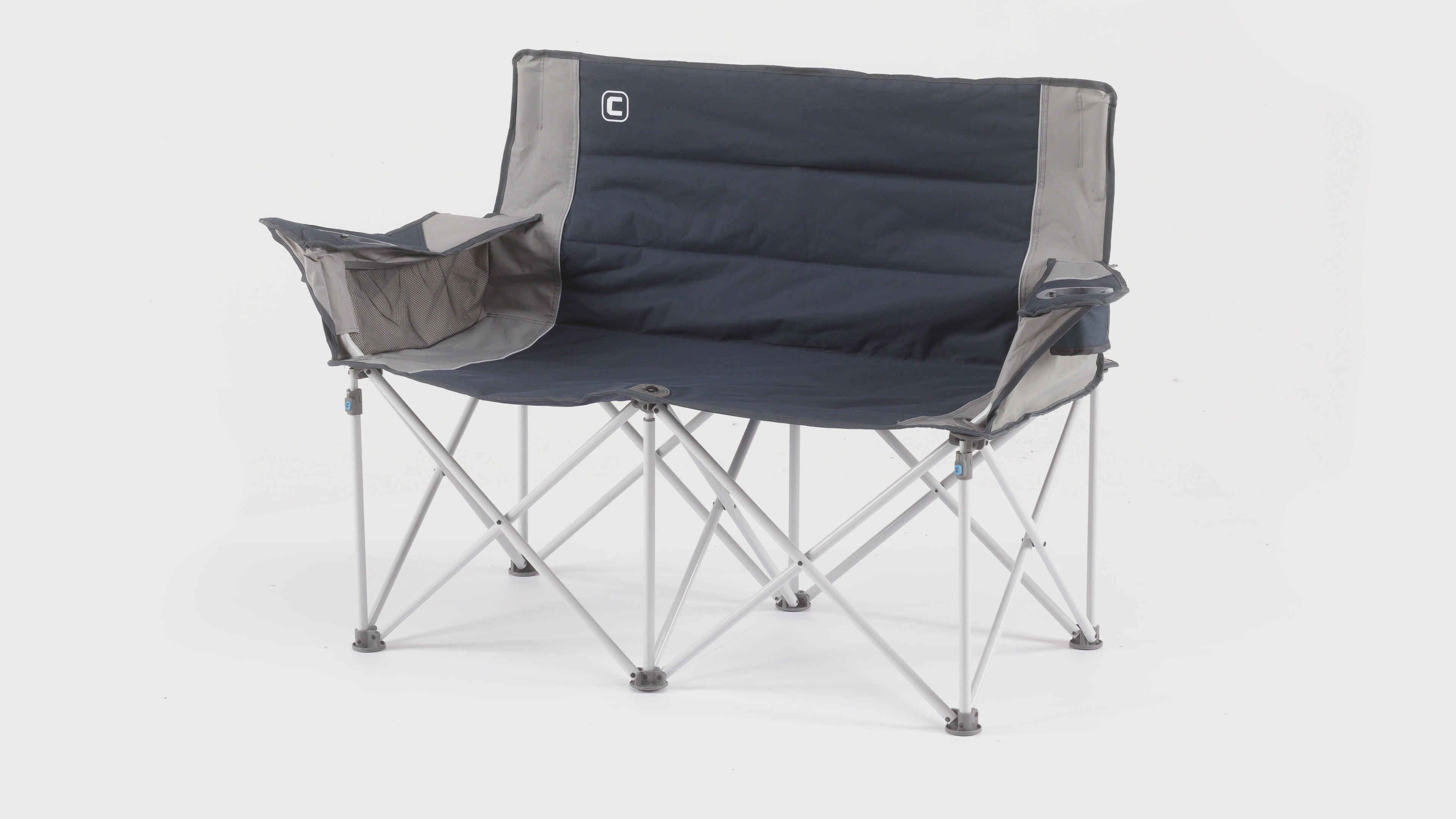 Load video: Loveseat Double Outdoor Camp Chair