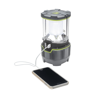 Core Equipment 1000 Lumen Rechargeable Lantern Charging smart phone from USB charging port