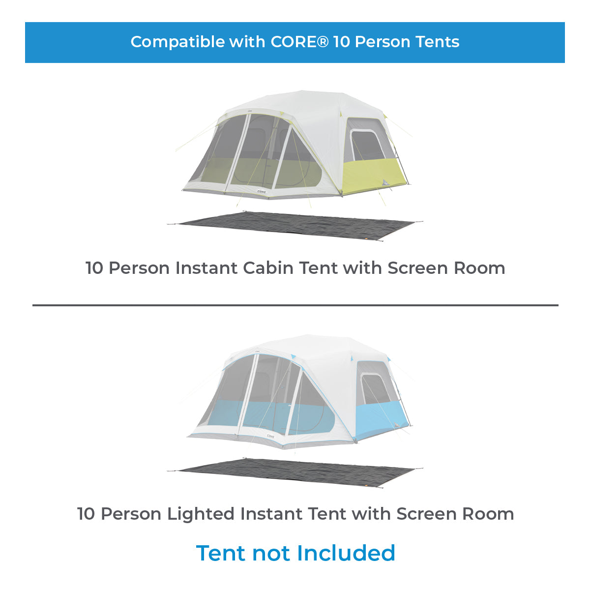 Footprint for 10 Person Tents – Core Equipment