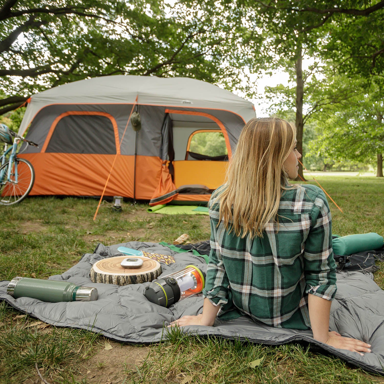 Core Equipment 10 Person Straight Wall Cabin Tent Lifestyle