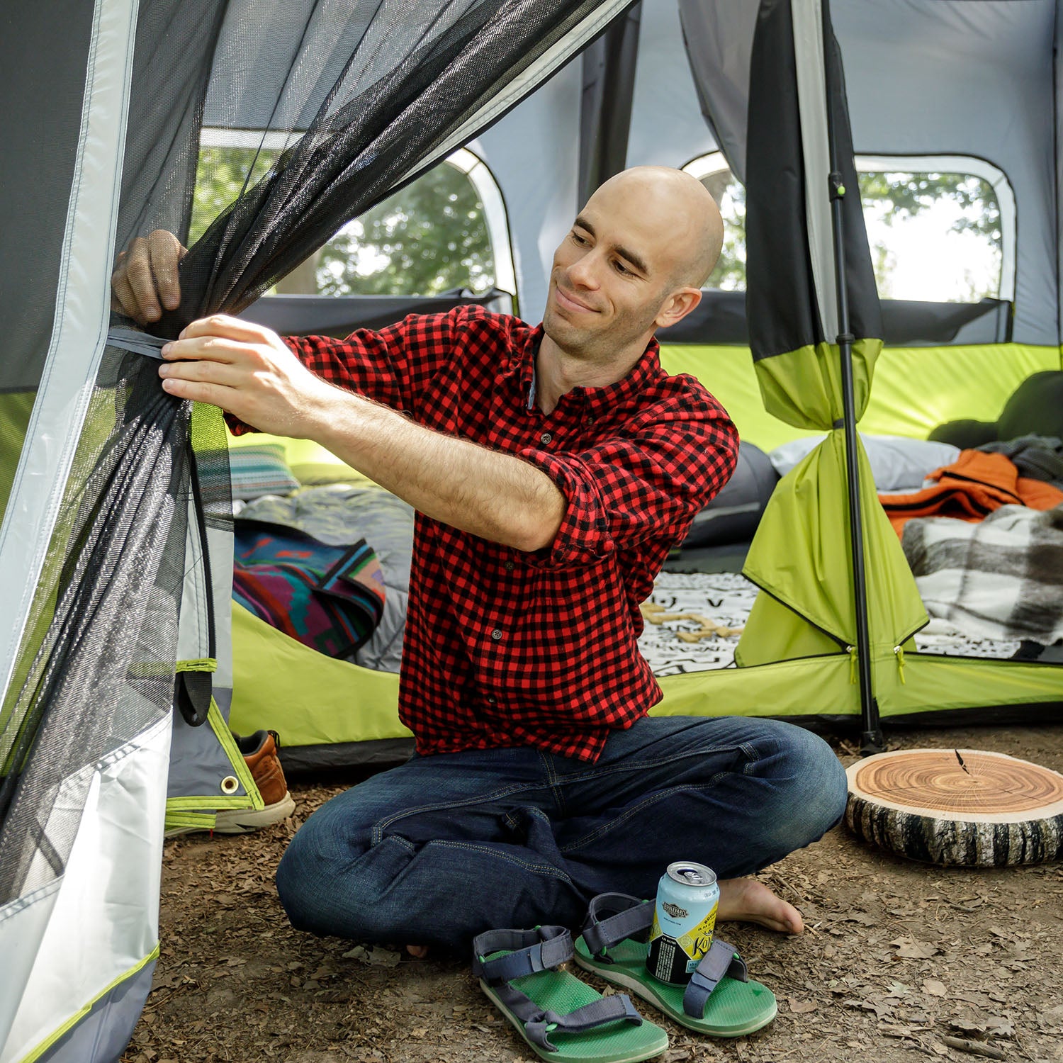 10 Person Instant Cabin Tent with Screen Room – Core Equipment