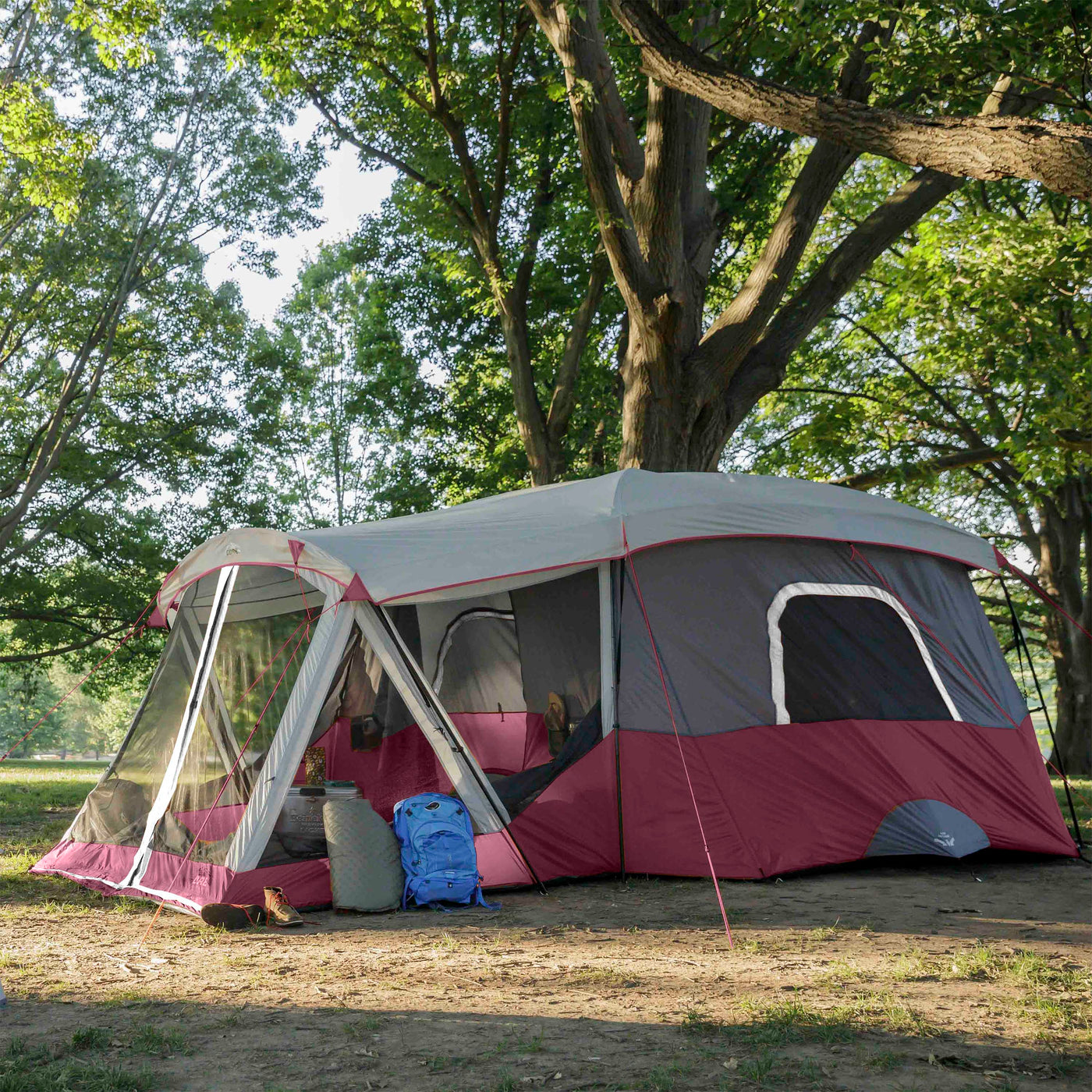 11 Person Cabin Tent with Screen Room 17' x 12'