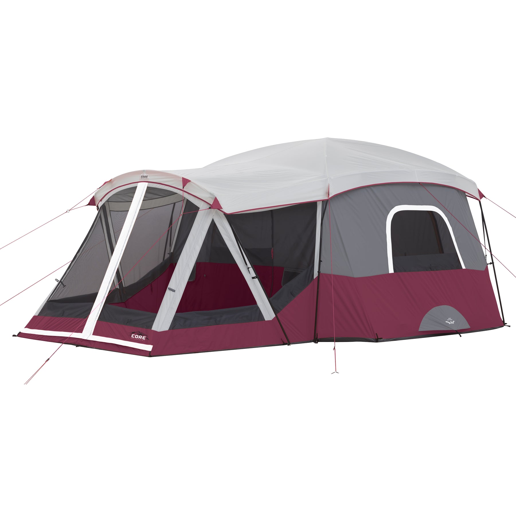  CORE 10 Person Tent, Large Multi Room Tent for Family, Included Tent Gear Loft Organizer