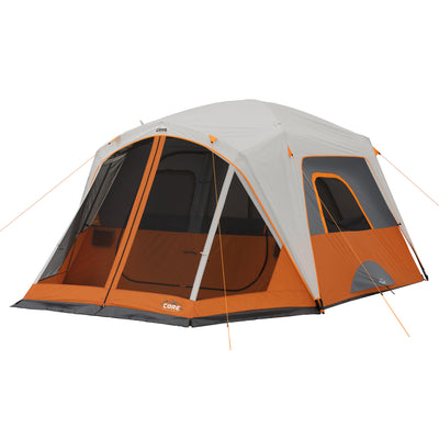 6 Person Straight Wall Cabin Tent with Screen Room 10' x 9'