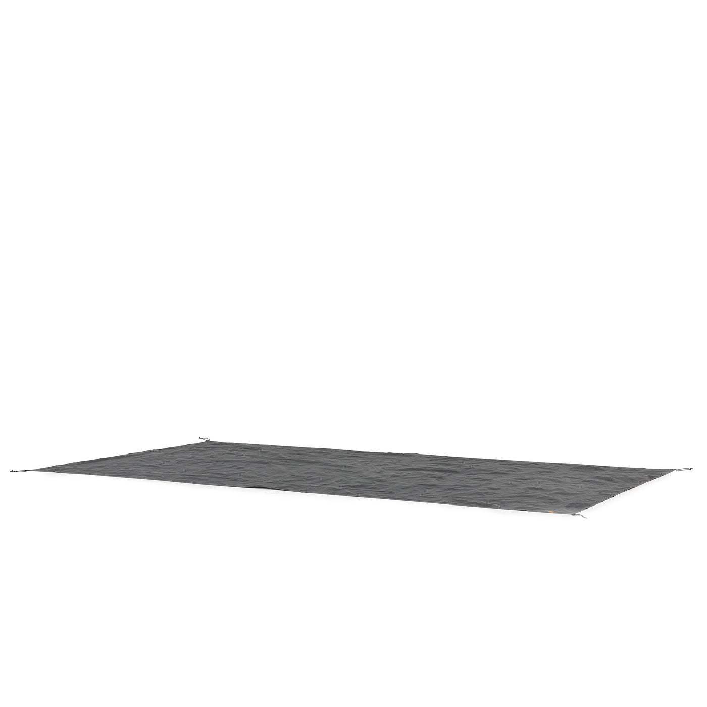 A large, dark gray, square-shaped ground tarp is spread out flat against a white background. The CORE Footprint for 9 Person Extended Dome Tents has small loops at the corners, likely for securing it to the ground.