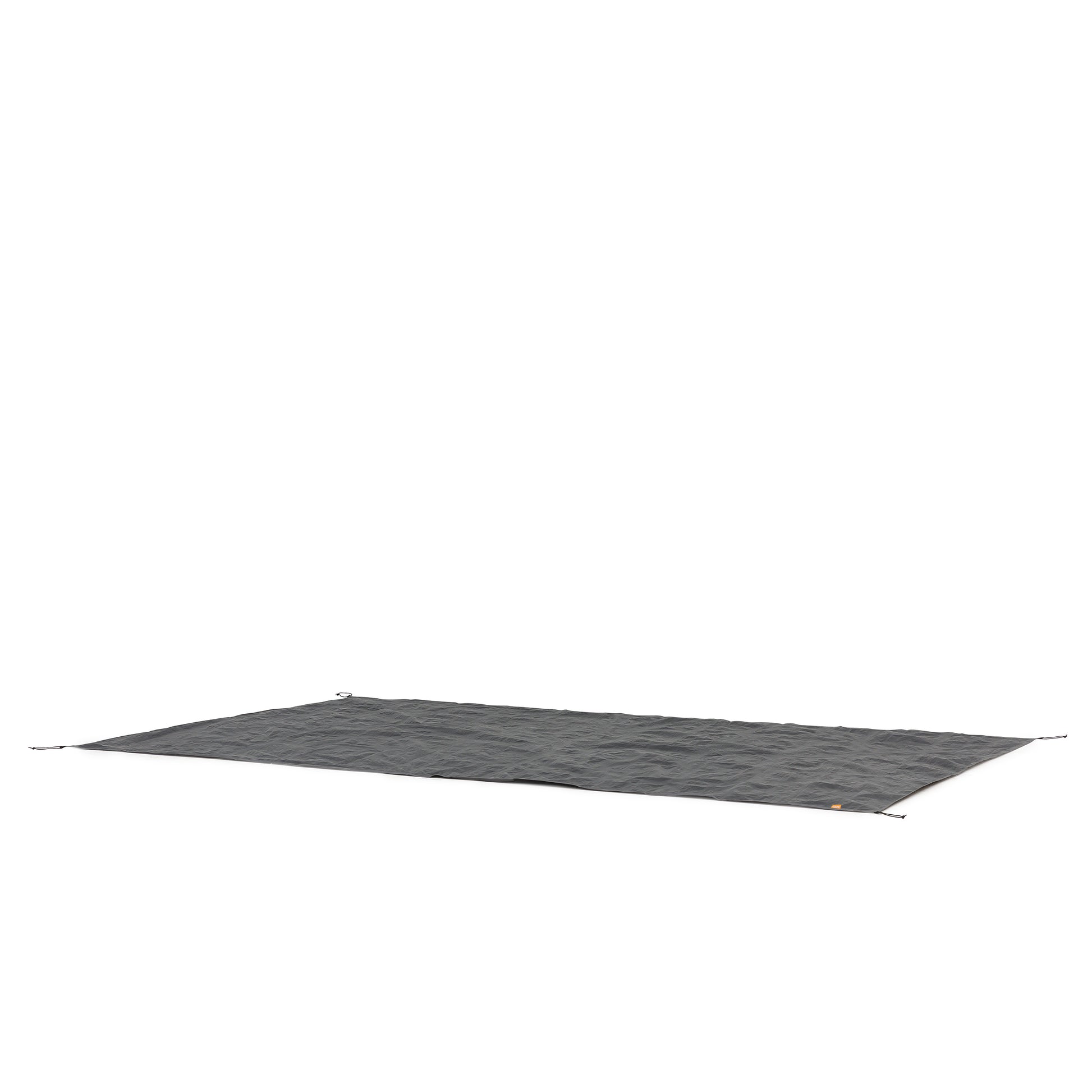 A large, dark gray, square-shaped ground tarp is spread out flat against a white background. The CORE Footprint for 9 Person Instant Cabin Tents has small loops at the corners, likely for securing it to the ground.