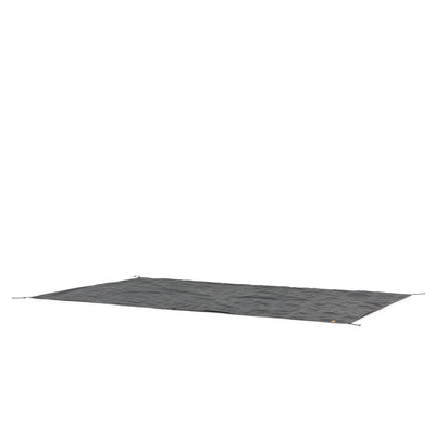 A large, dark gray, square-shaped ground tarp is spread out flat against a white background. The CORE Footprint for 9 Person Instant Cabin Tents has small loops at the corners, likely for securing it to the ground.